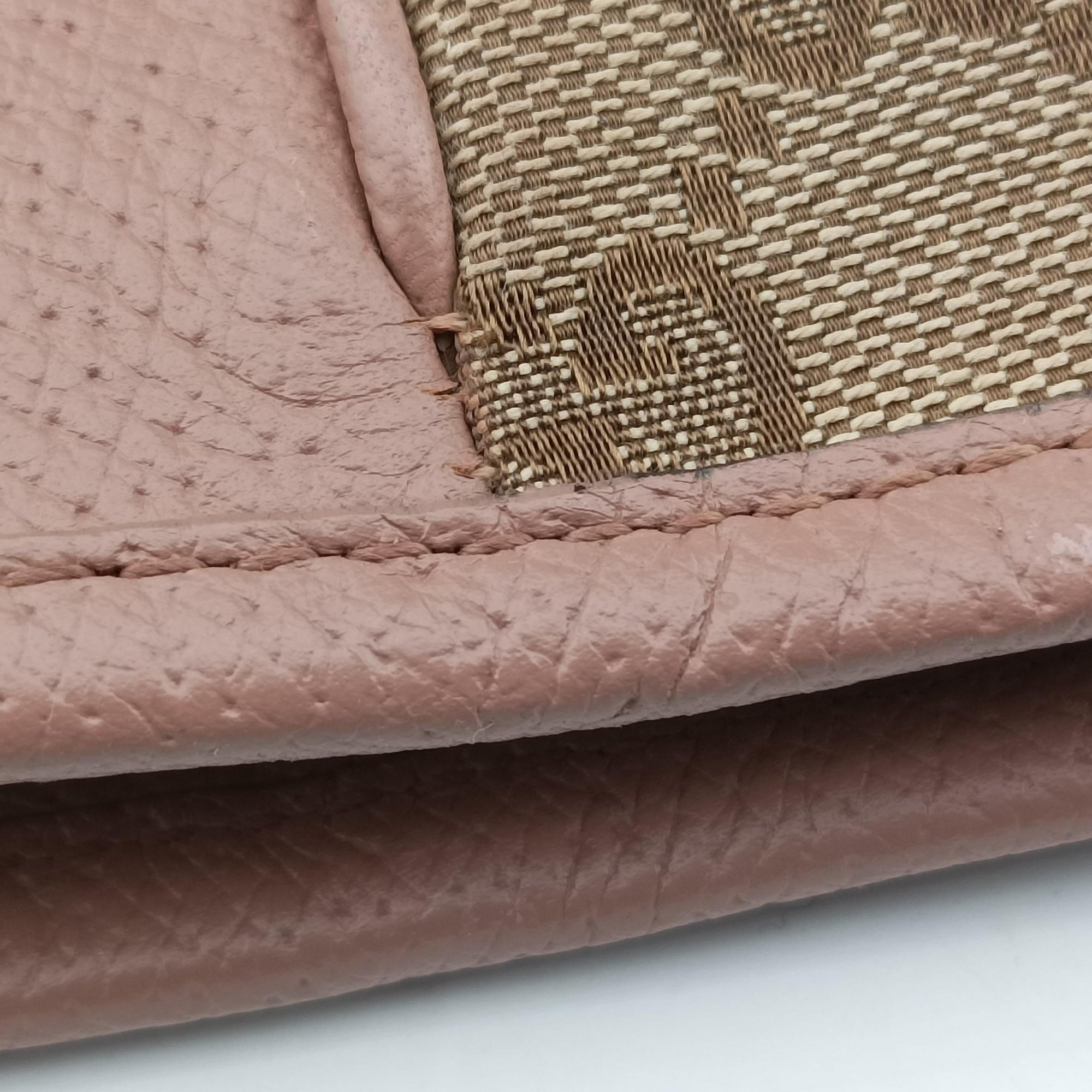 Pre-owned Gucci Bree Brown Leather×Canvas 323671 handbag | stylenewstar