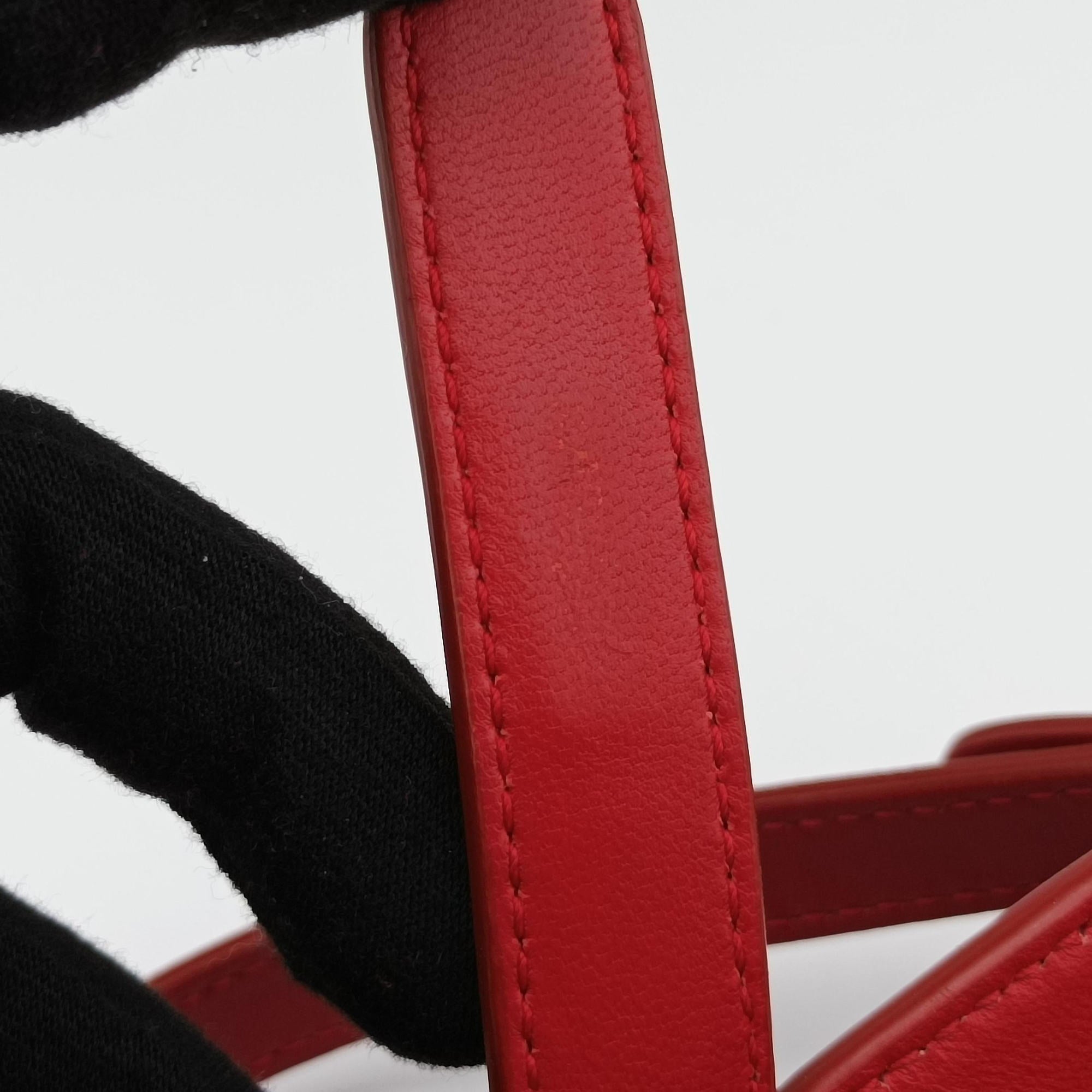 Pre-owned Christian Dior Flowers Saddle Red leather  handbag | stylenewstar