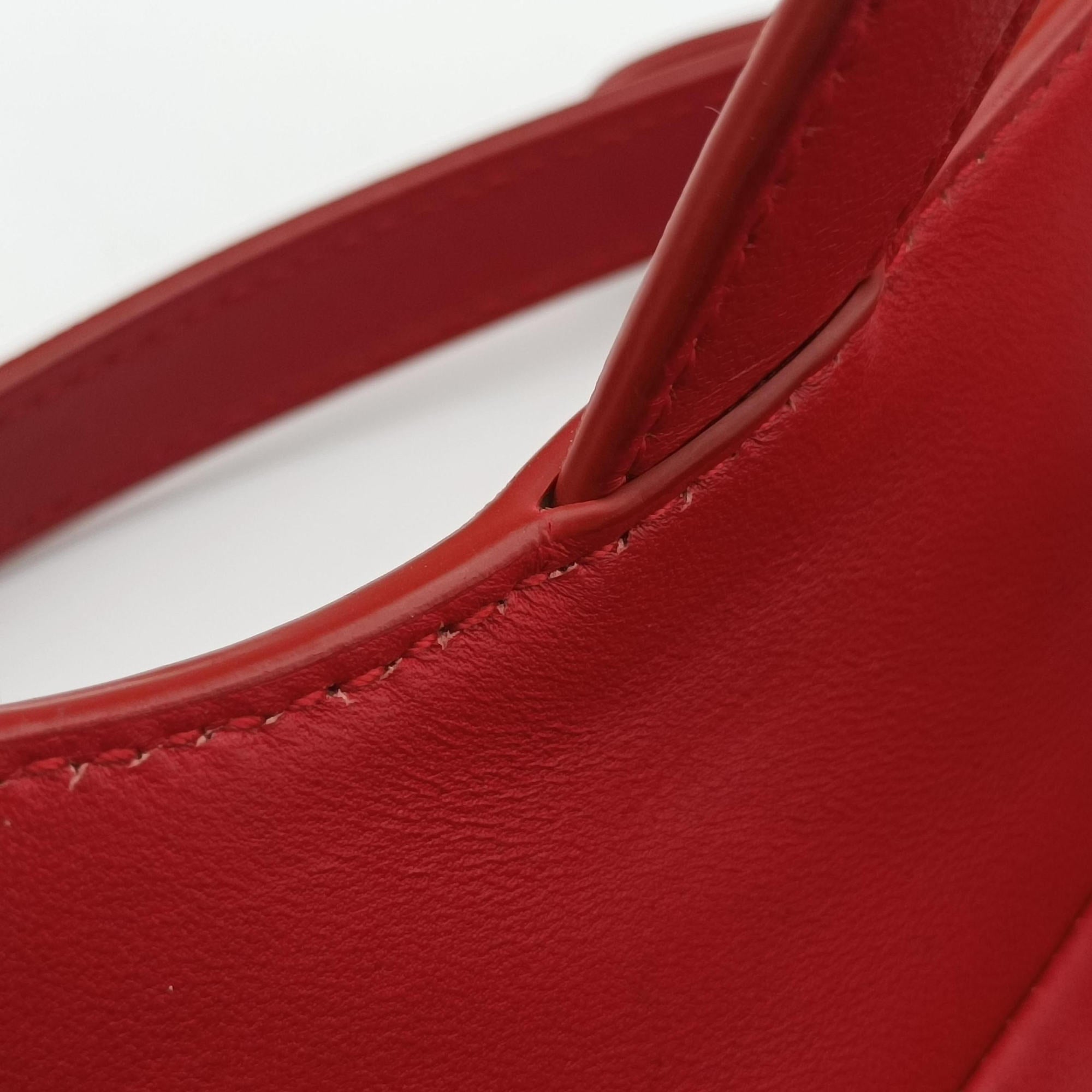 Pre-owned Christian Dior Flowers Saddle Red leather  handbag | stylenewstar