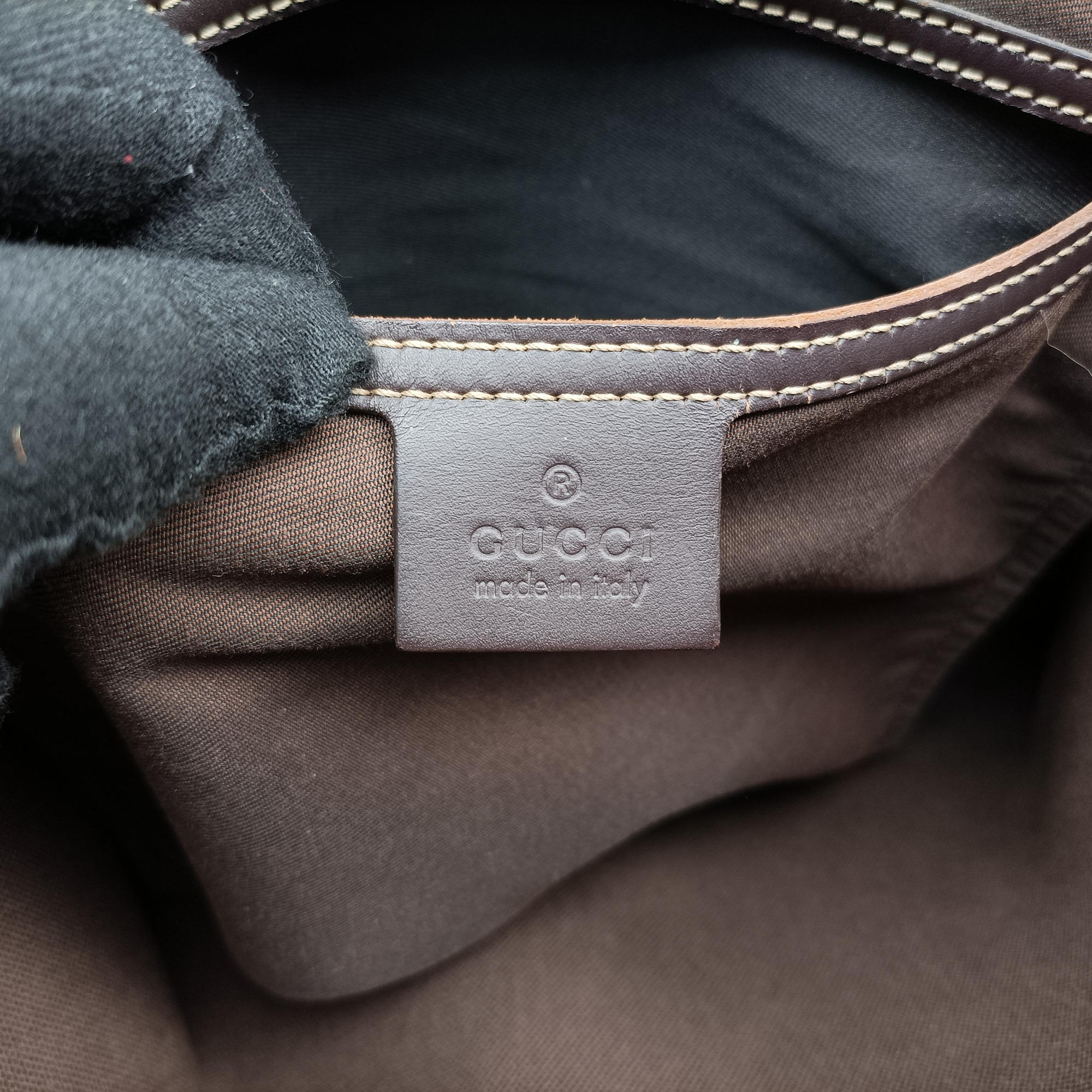 Pre-owned Gucci GG Plus GG Supreme Beige×Brown PVC coated canvas 201446 shoulderbag | stylenewstar