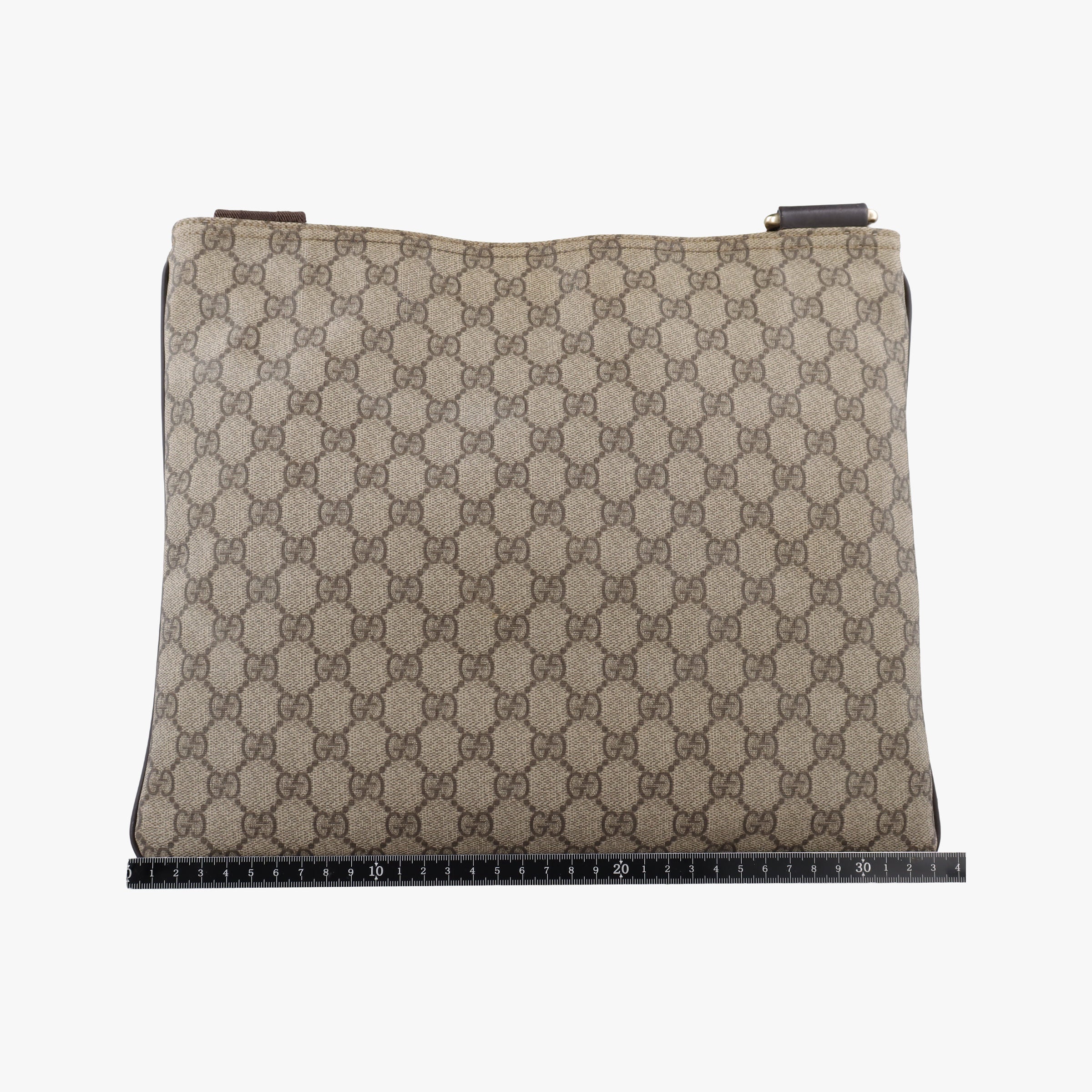 Pre-owned Gucci GG Plus GG Supreme Beige×Brown PVC coated canvas 201446 shoulderbag | stylenewstar