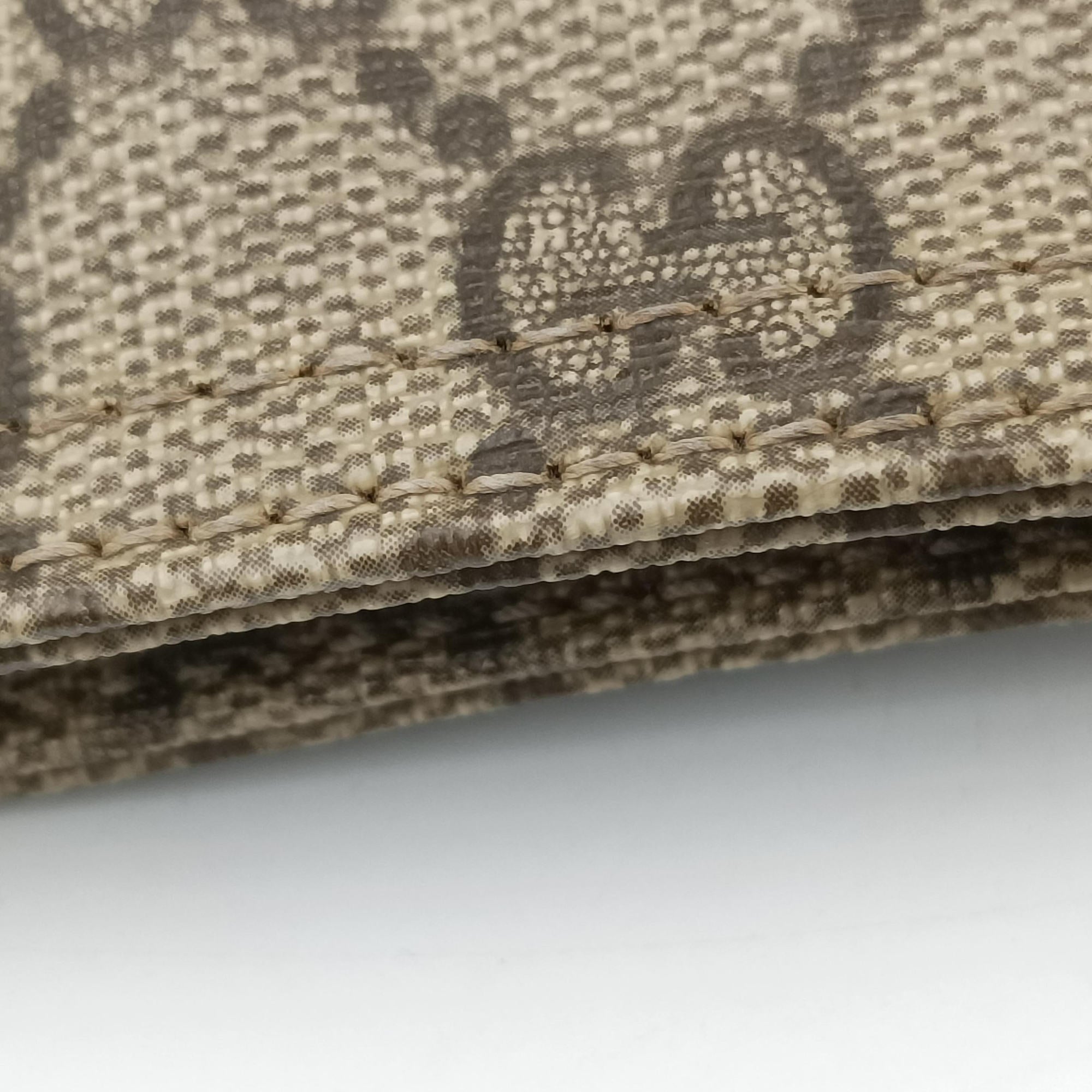 Pre-owned Gucci GG Plus GG Supreme Beige×Brown PVC coated canvas 201446 shoulderbag | stylenewstar