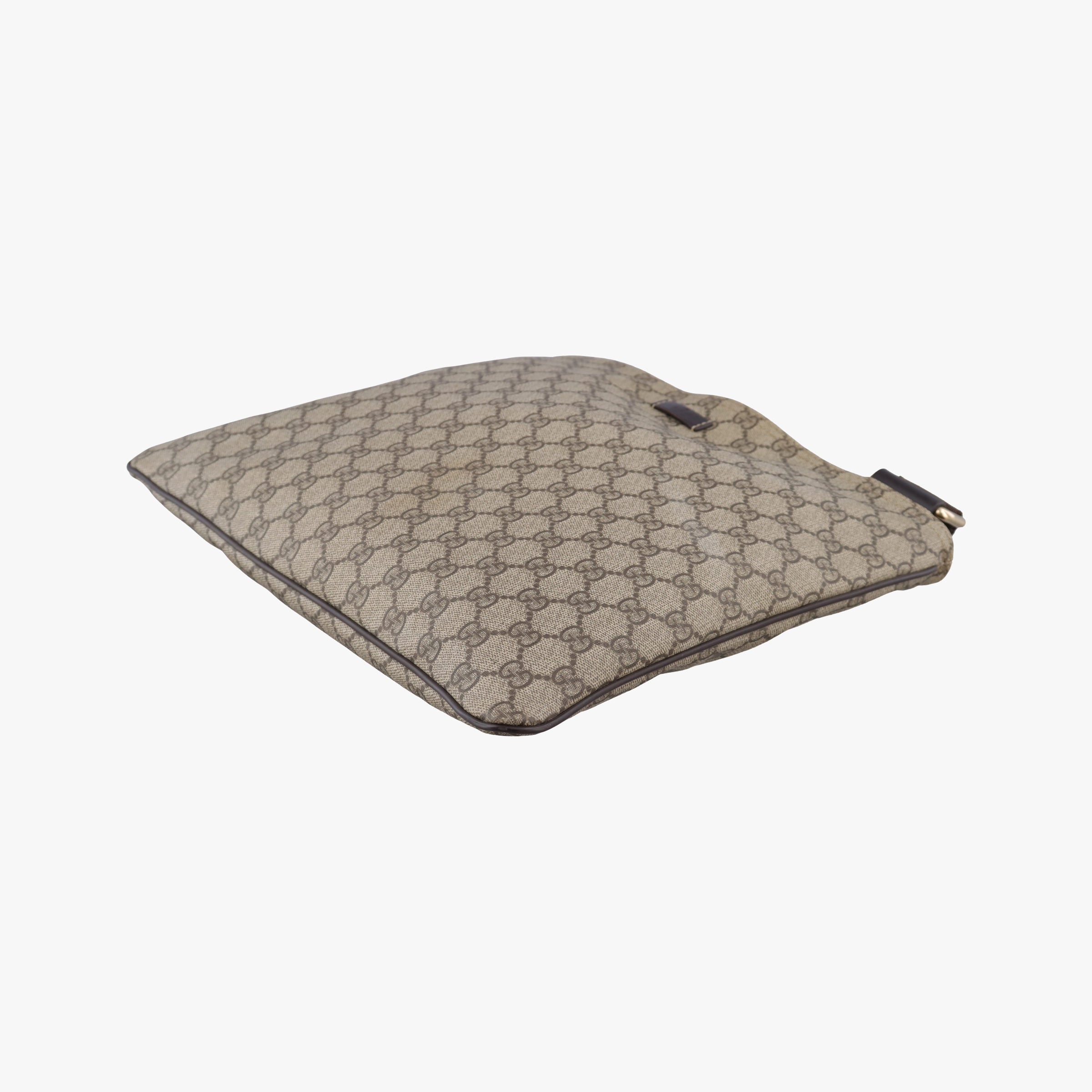 Pre-owned Gucci GG Plus GG Supreme Beige×Brown PVC coated canvas 201446 shoulderbag | stylenewstar