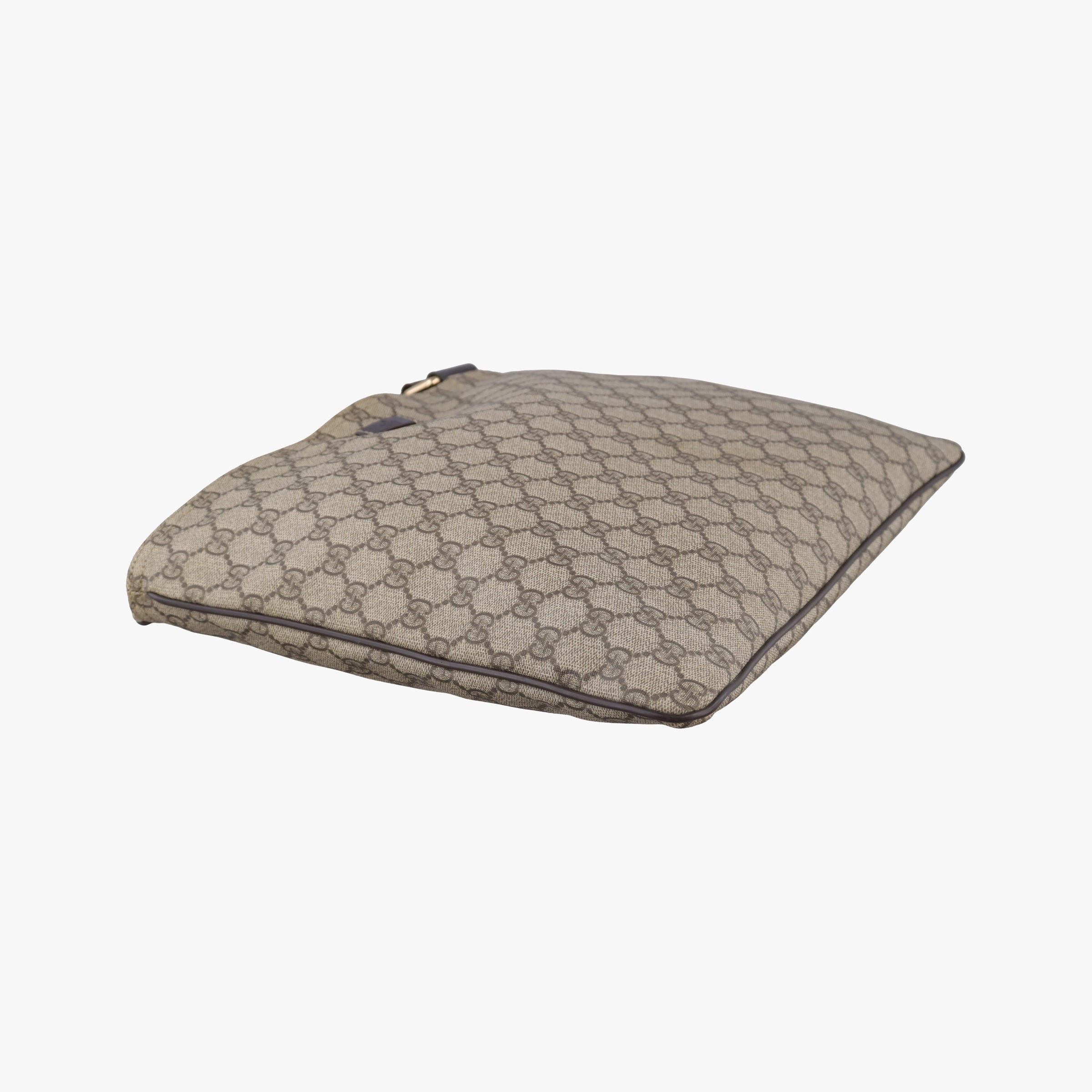 Pre-owned Gucci GG Plus GG Supreme Beige×Brown PVC coated canvas 201446 shoulderbag | stylenewstar
