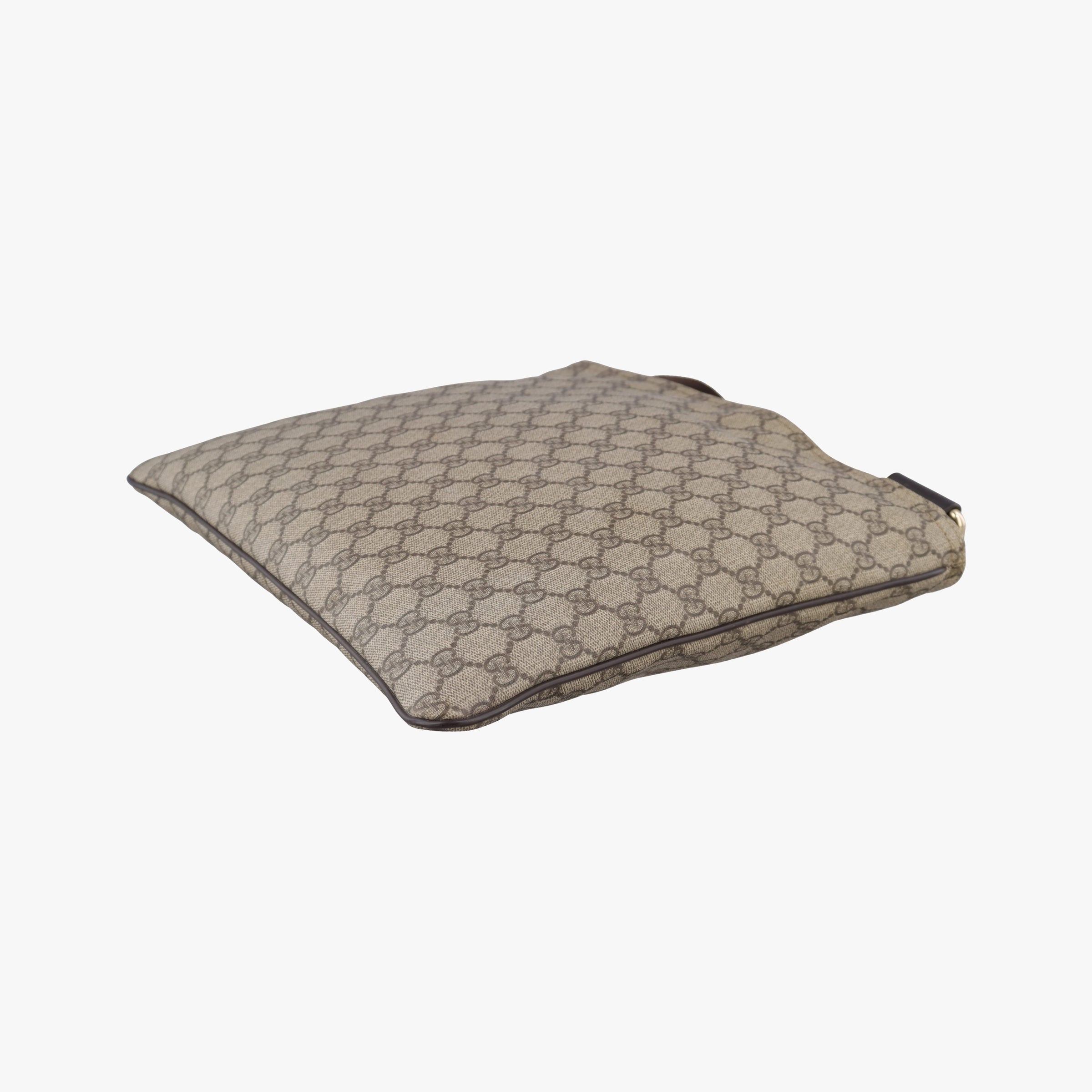 Pre-owned Gucci GG Plus GG Supreme Beige×Brown PVC coated canvas 201446 shoulderbag | stylenewstar