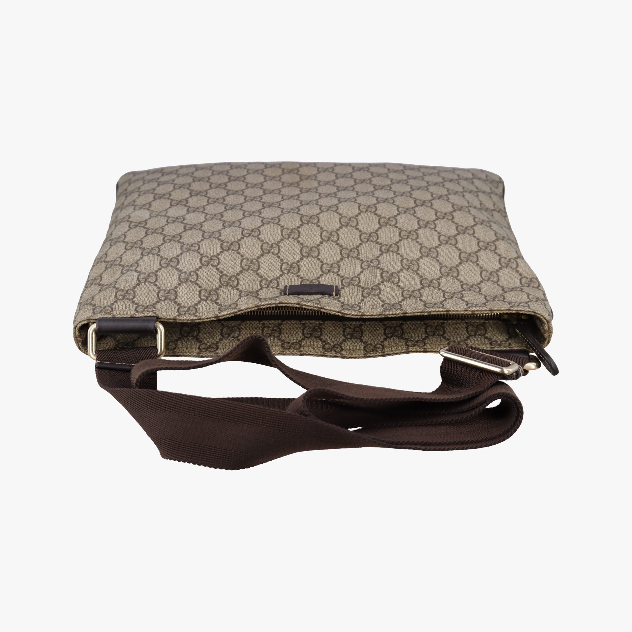 Pre-owned Gucci GG Plus GG Supreme Beige×Brown PVC coated canvas 201446 shoulderbag | stylenewstar