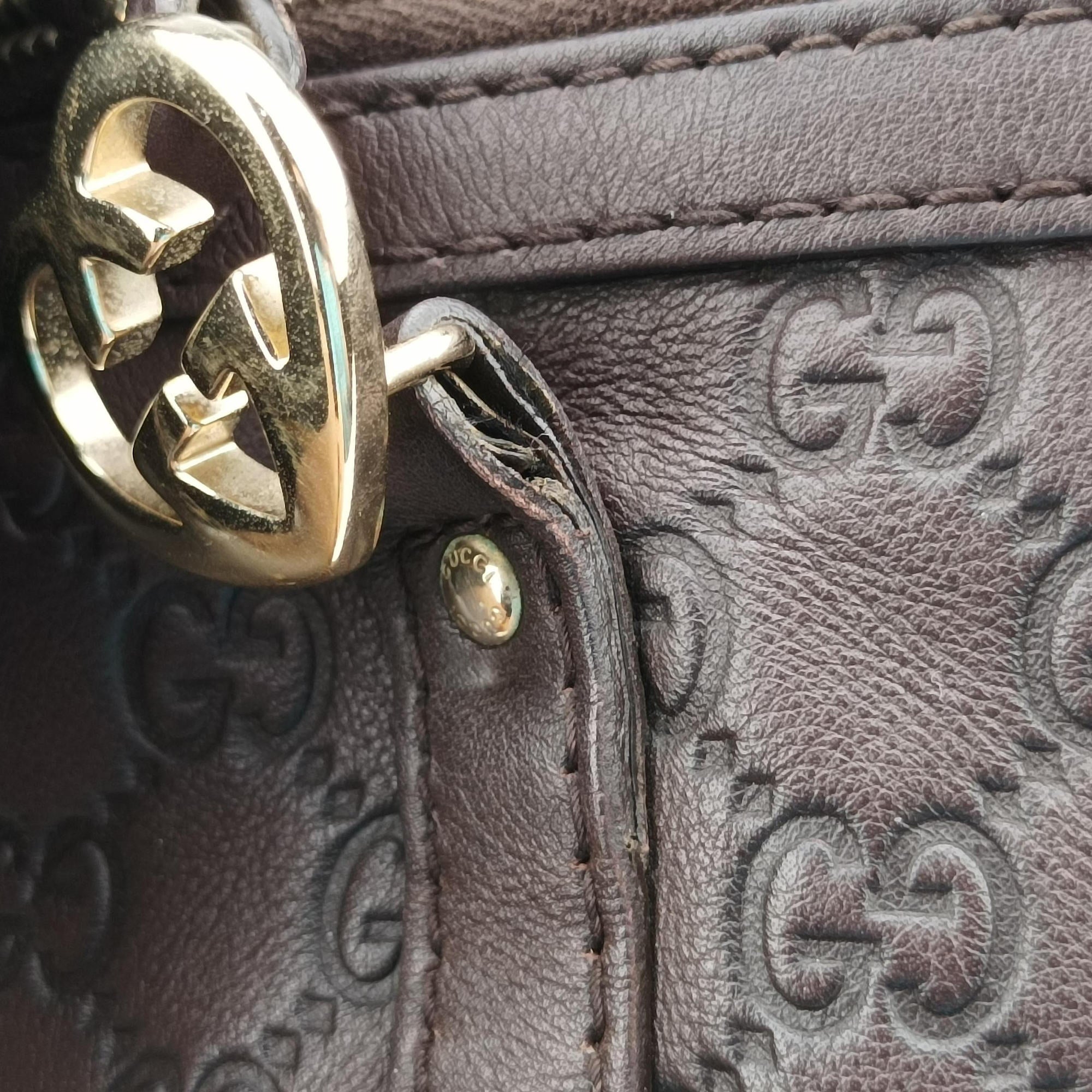 Secondhand Gucci Lovely Brown leather 257069 handbag | stylenewstar