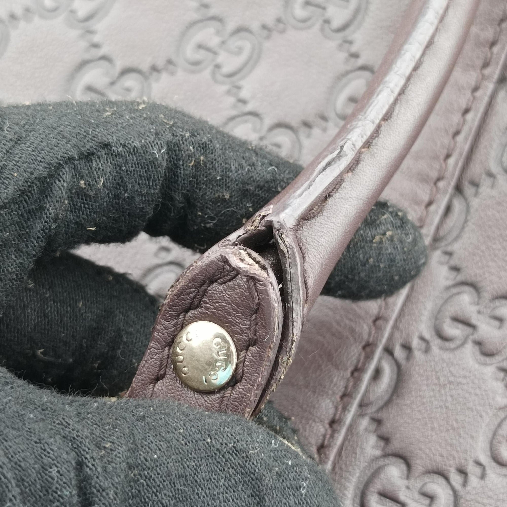 Secondhand Gucci Lovely Brown leather 257069 handbag | stylenewstar