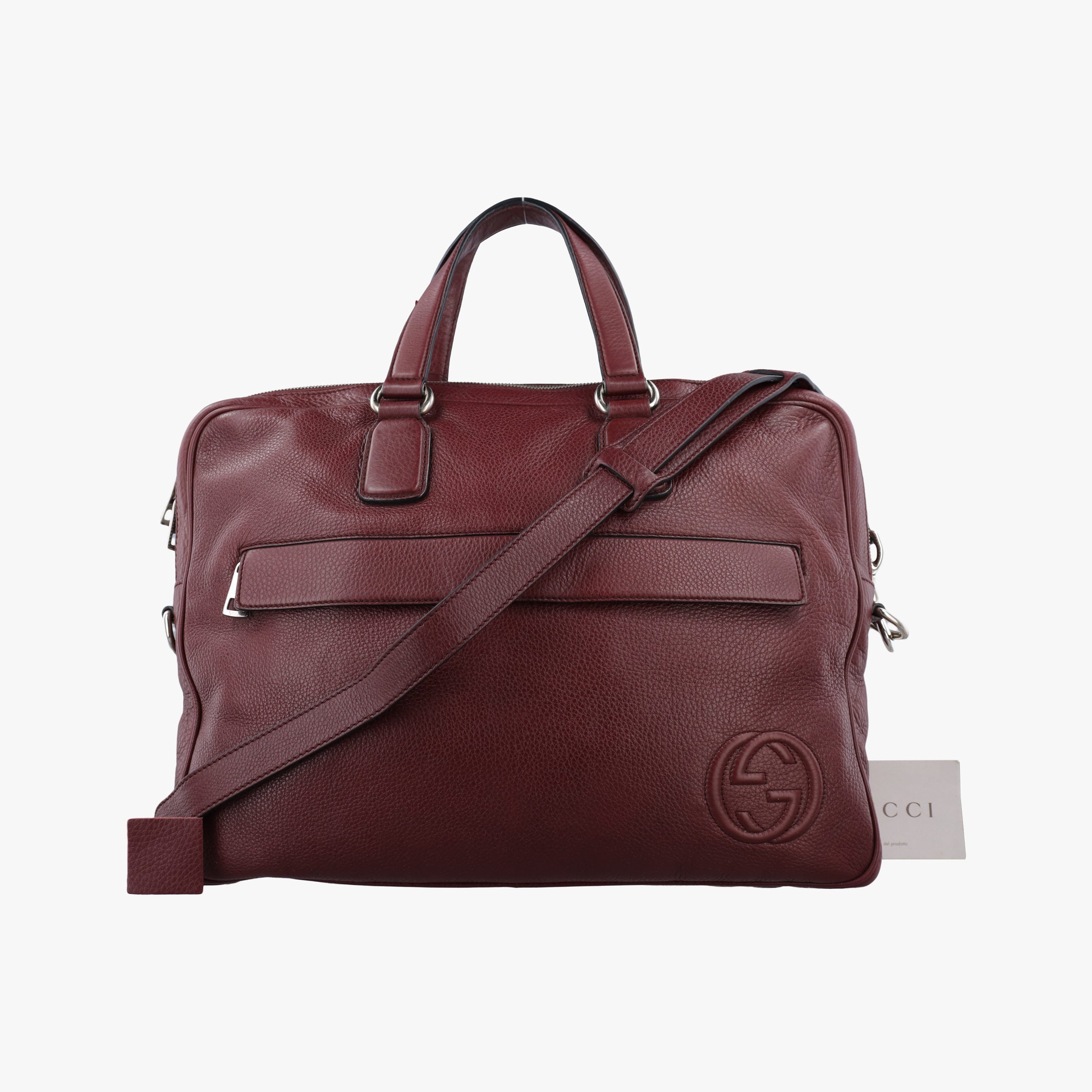Secondhand Gucci Interlocking G Soho business Burgundy Leather 322057 shoulderbag | stylenewstar