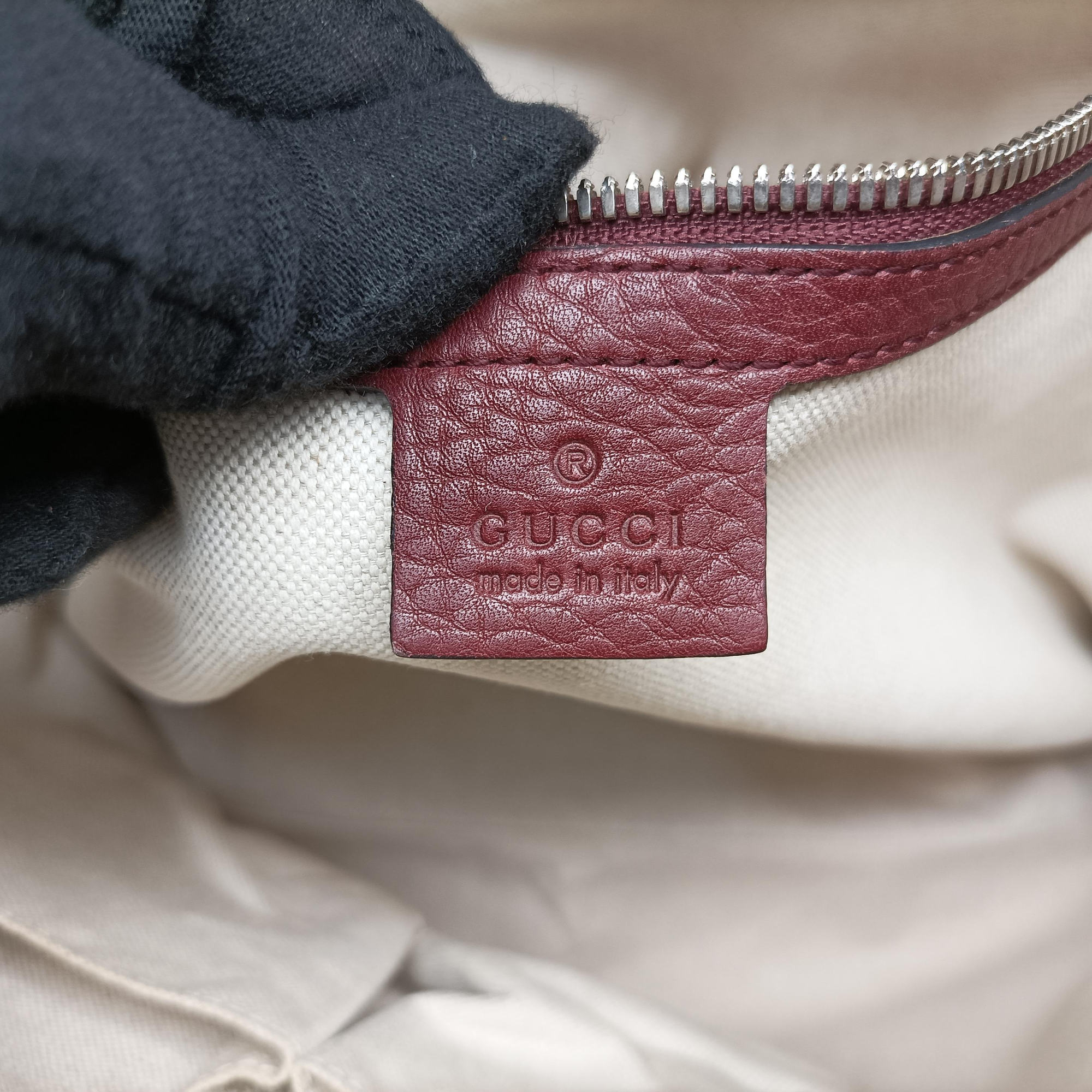 Secondhand Gucci Interlocking G Soho business Burgundy Leather 322057 shoulderbag | stylenewstar