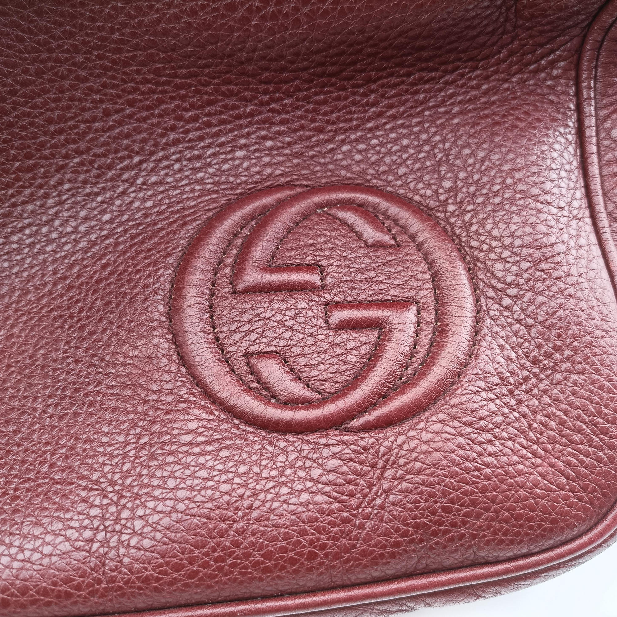Secondhand Gucci Interlocking G Soho business Burgundy Leather 322057 shoulderbag | stylenewstar