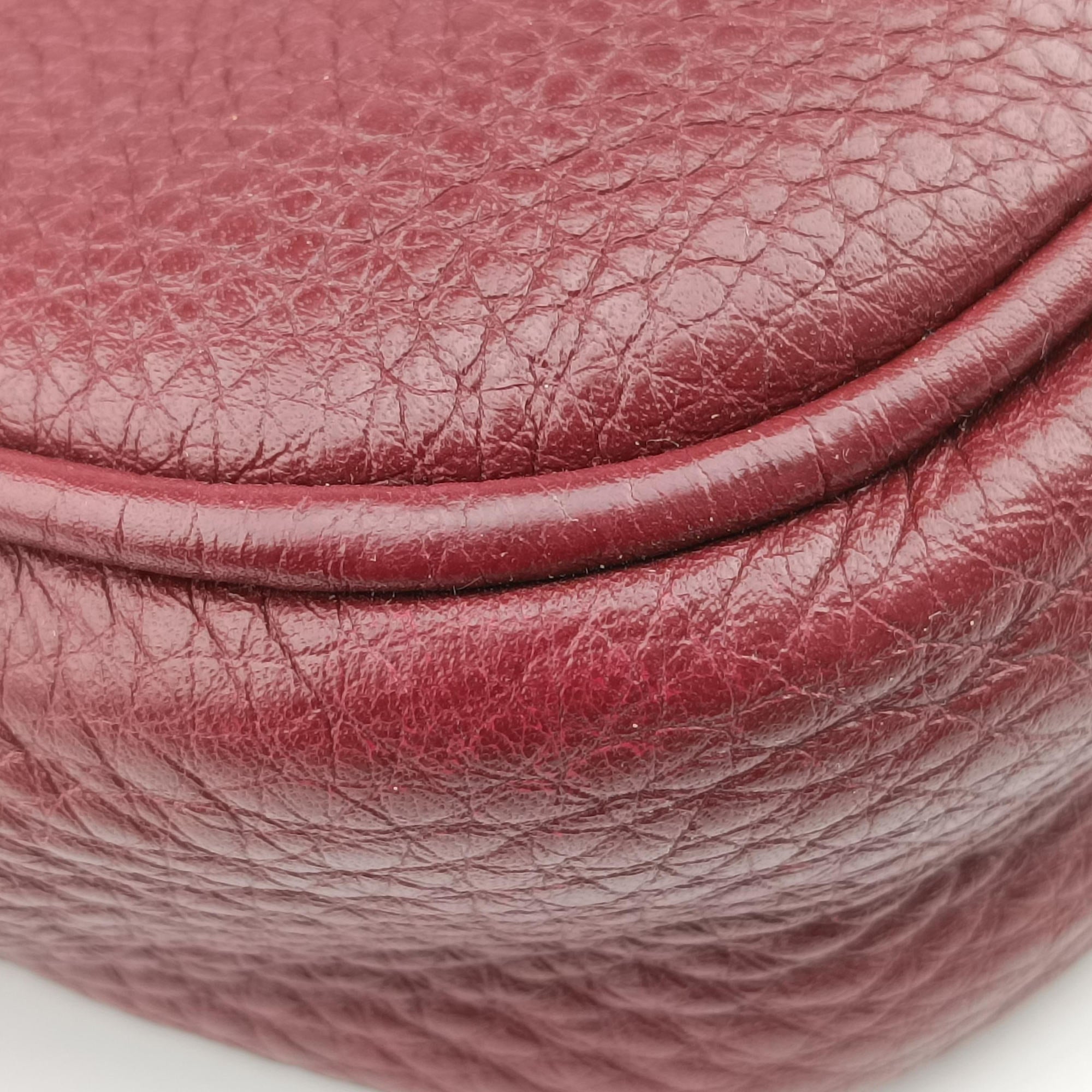 Secondhand Gucci Interlocking G Soho business Burgundy Leather 322057 shoulderbag | stylenewstar