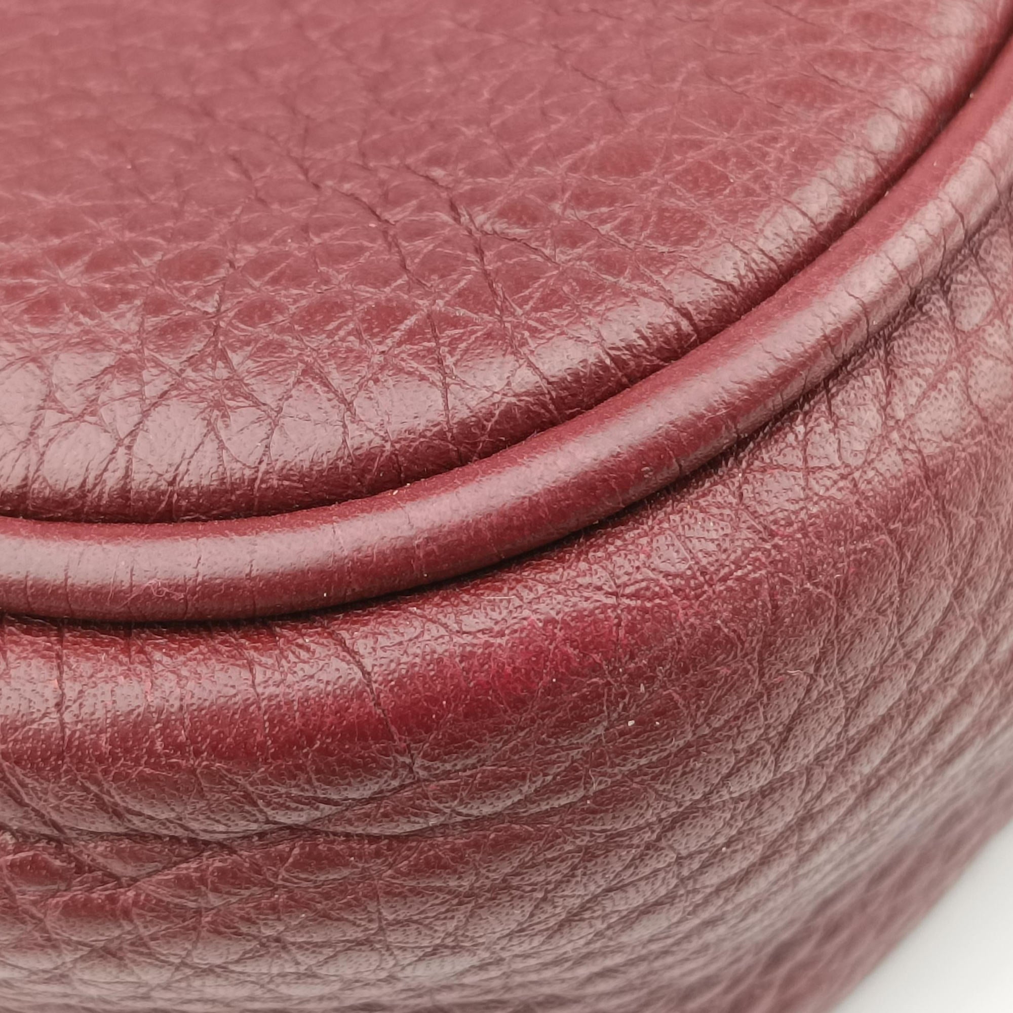 Secondhand Gucci Interlocking G Soho business Burgundy Leather 322057 shoulderbag | stylenewstar