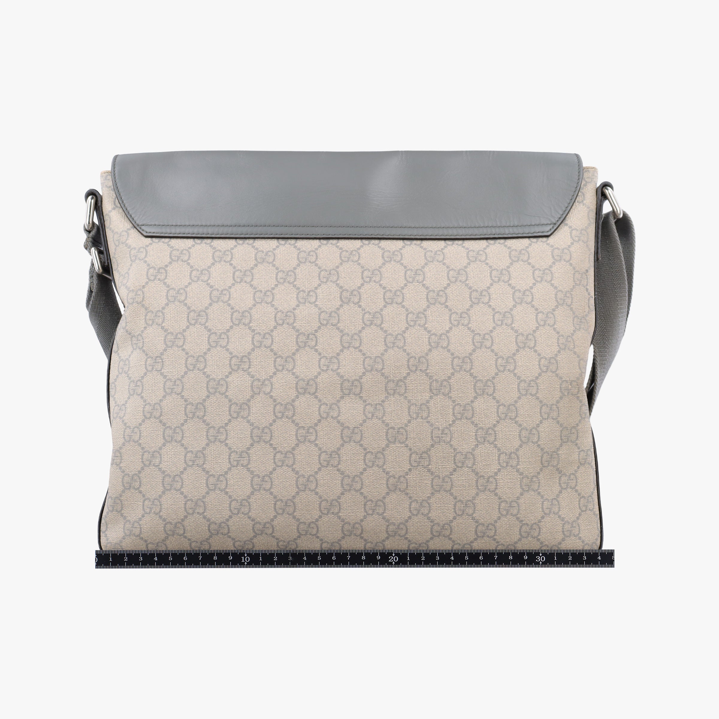 Pre-owned Gucci GG Supreme Messenger Beige×gray PVC coated canvas×Leather 353429 shoulderbag | stylenewstar