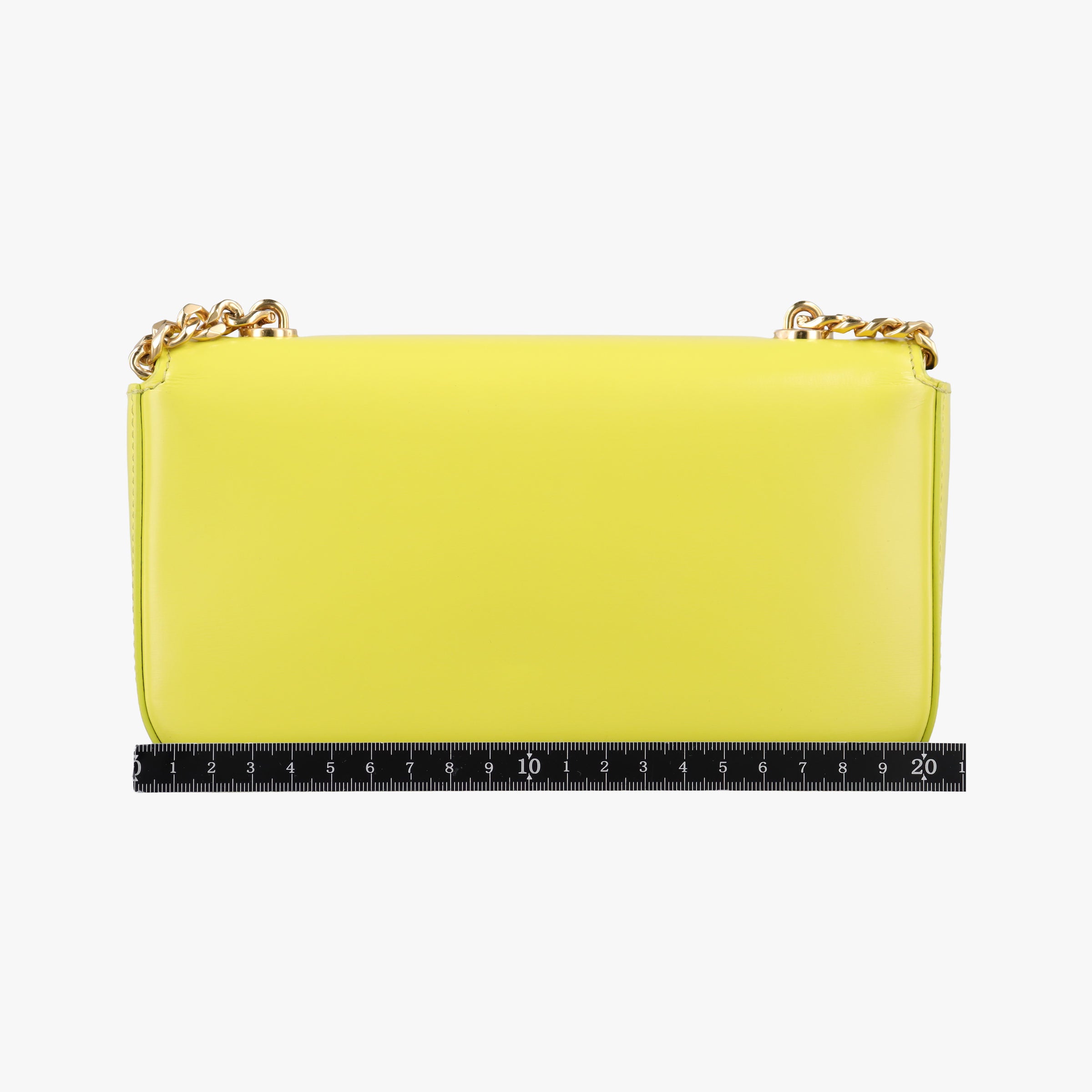 Pre-owned Celine Triomphe Chain Yellow Leather  shoulderbag | stylenewstar