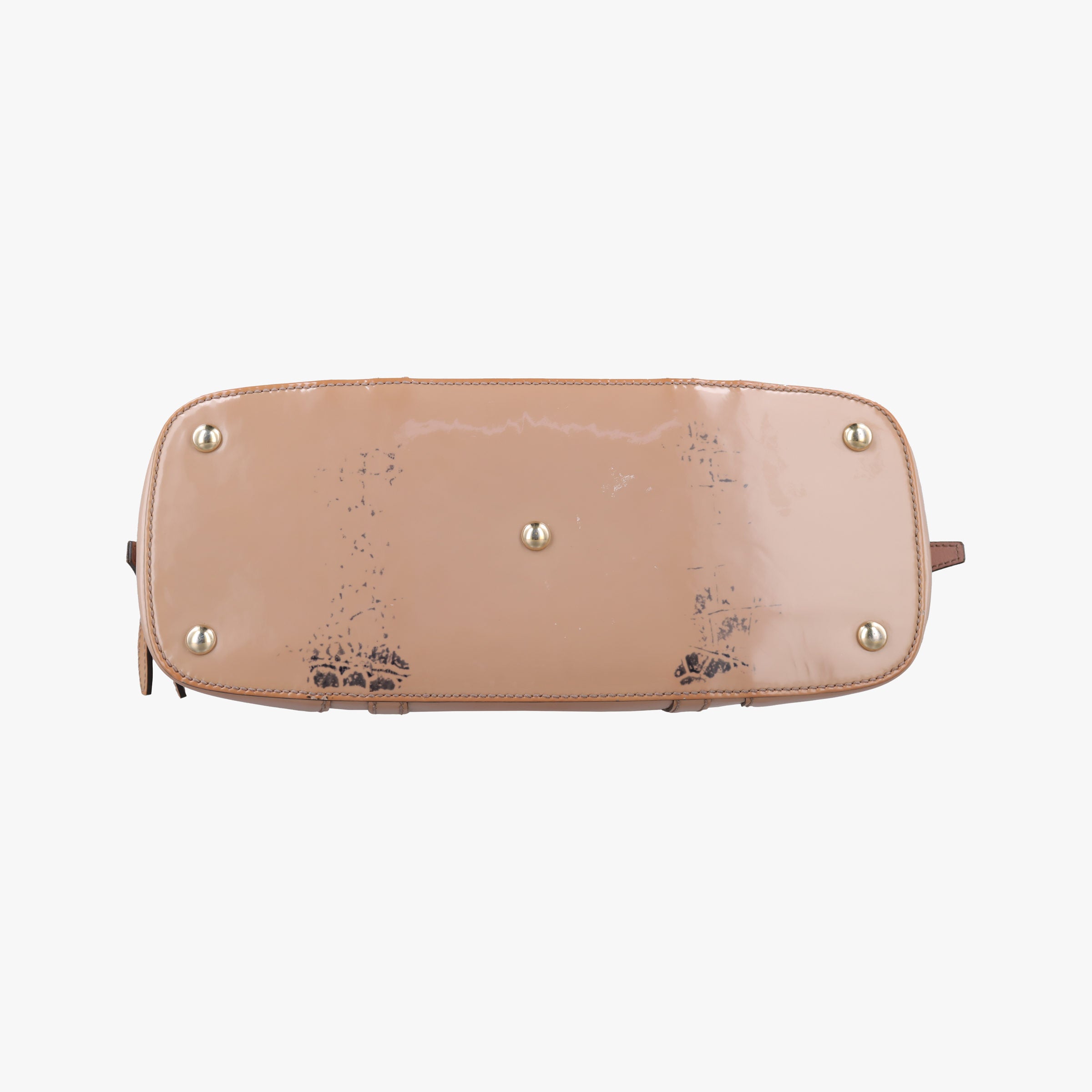 Pre-owned Gucci Microguccissima Beige Patent Leather 309617 shoulderbag | stylenewstar