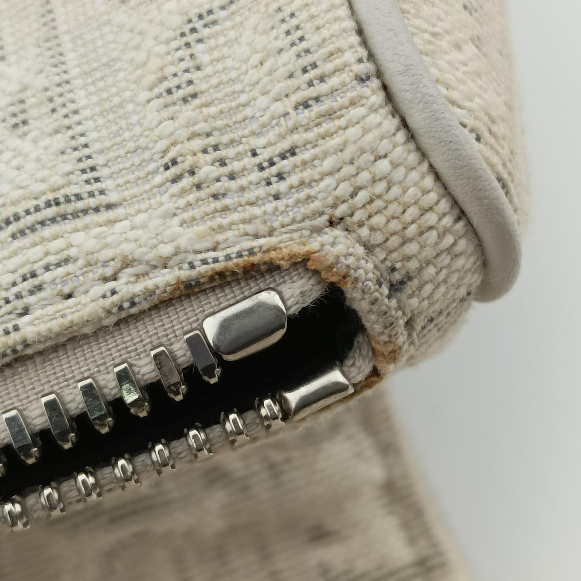 Pre-owned Christian Dior Saddle White Jacquard × Leather  crossbodybag | stylenewstar