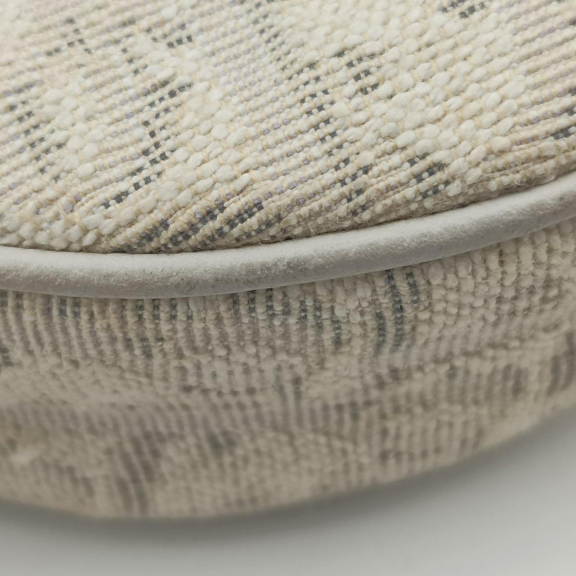 Pre-owned Christian Dior Saddle White Jacquard × Leather  crossbodybag | stylenewstar