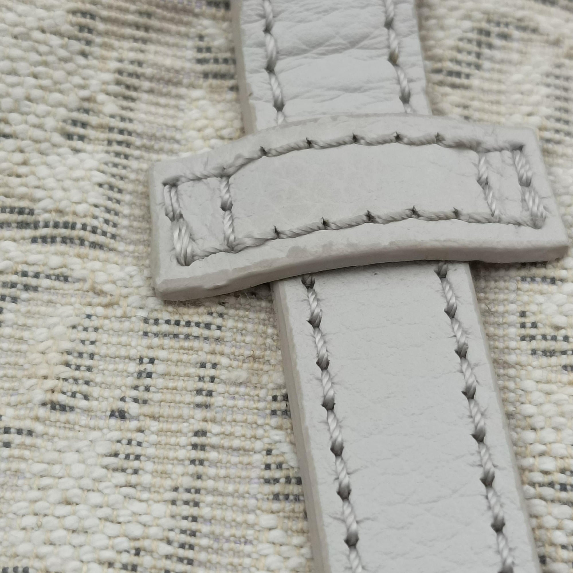 Pre-owned Christian Dior Saddle White Jacquard × Leather  crossbodybag | stylenewstar