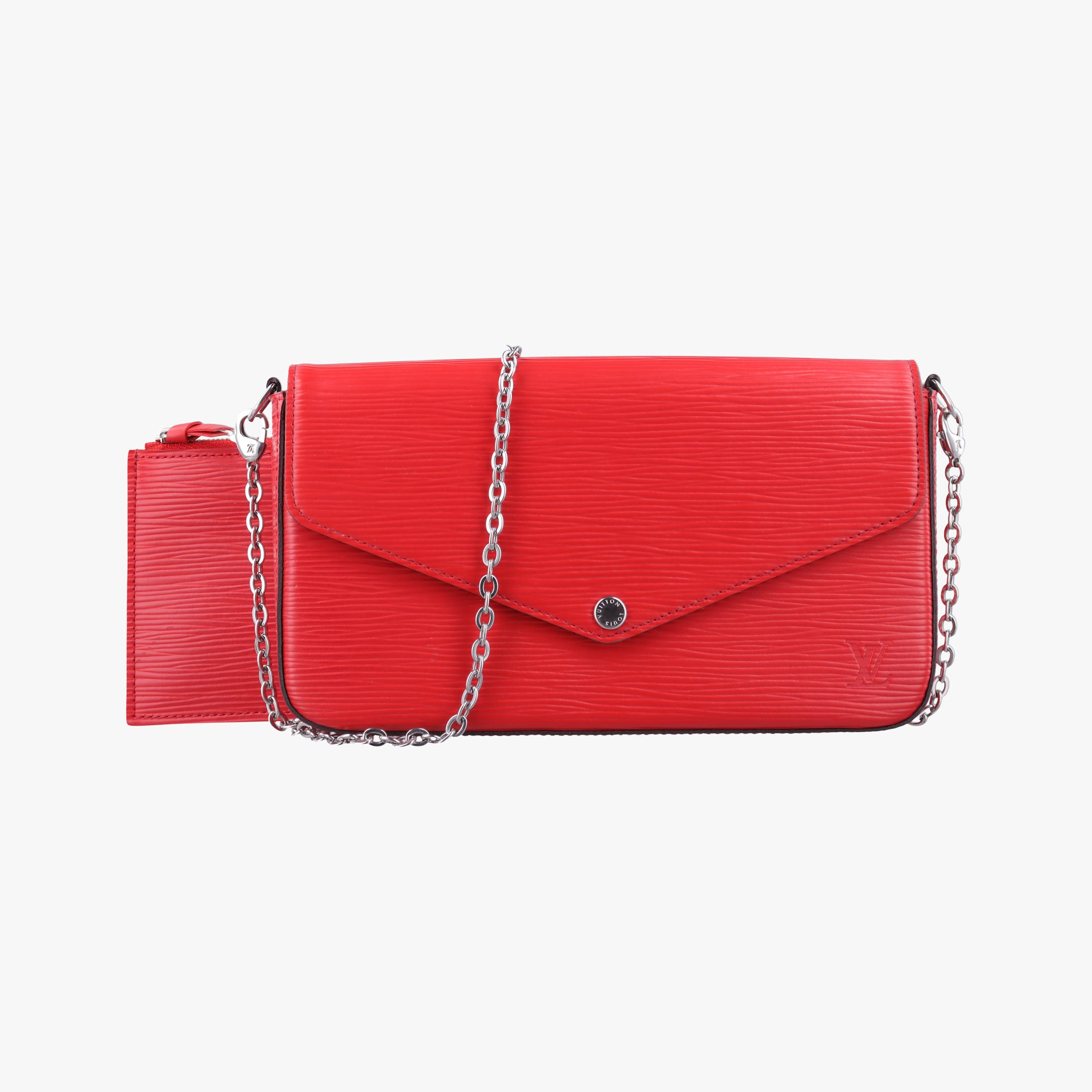 Pre-owned Louis Vuitton Pochette Felice COQUELICOT Epi M41559 shoulderbag | stylenewstar