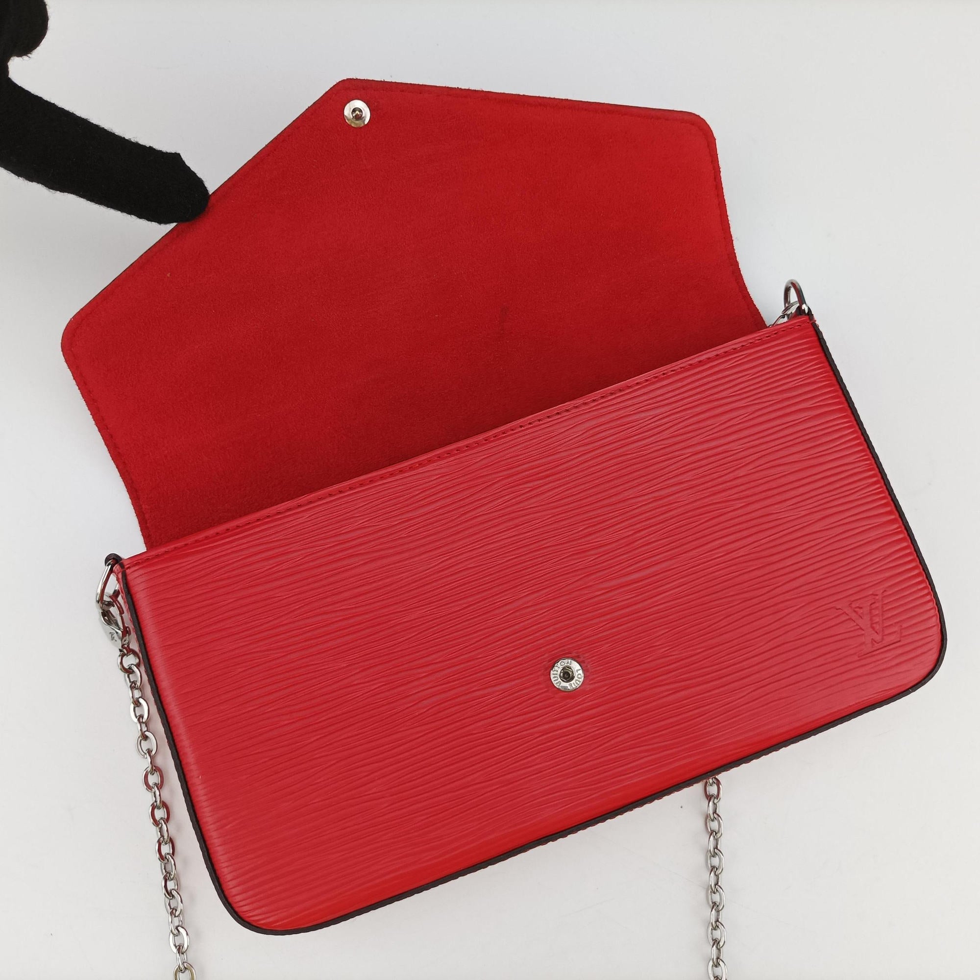 Pre-owned Louis Vuitton Pochette Felice COQUELICOT Epi M41559 shoulderbag | stylenewstar