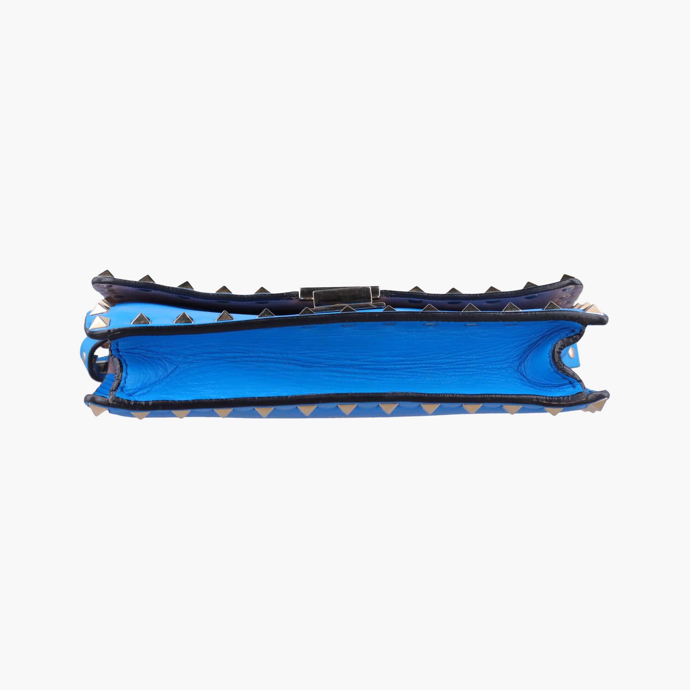 Pre-owned Valentino ROCKSTUD Blue Leather  shoulderbag | stylenewstar