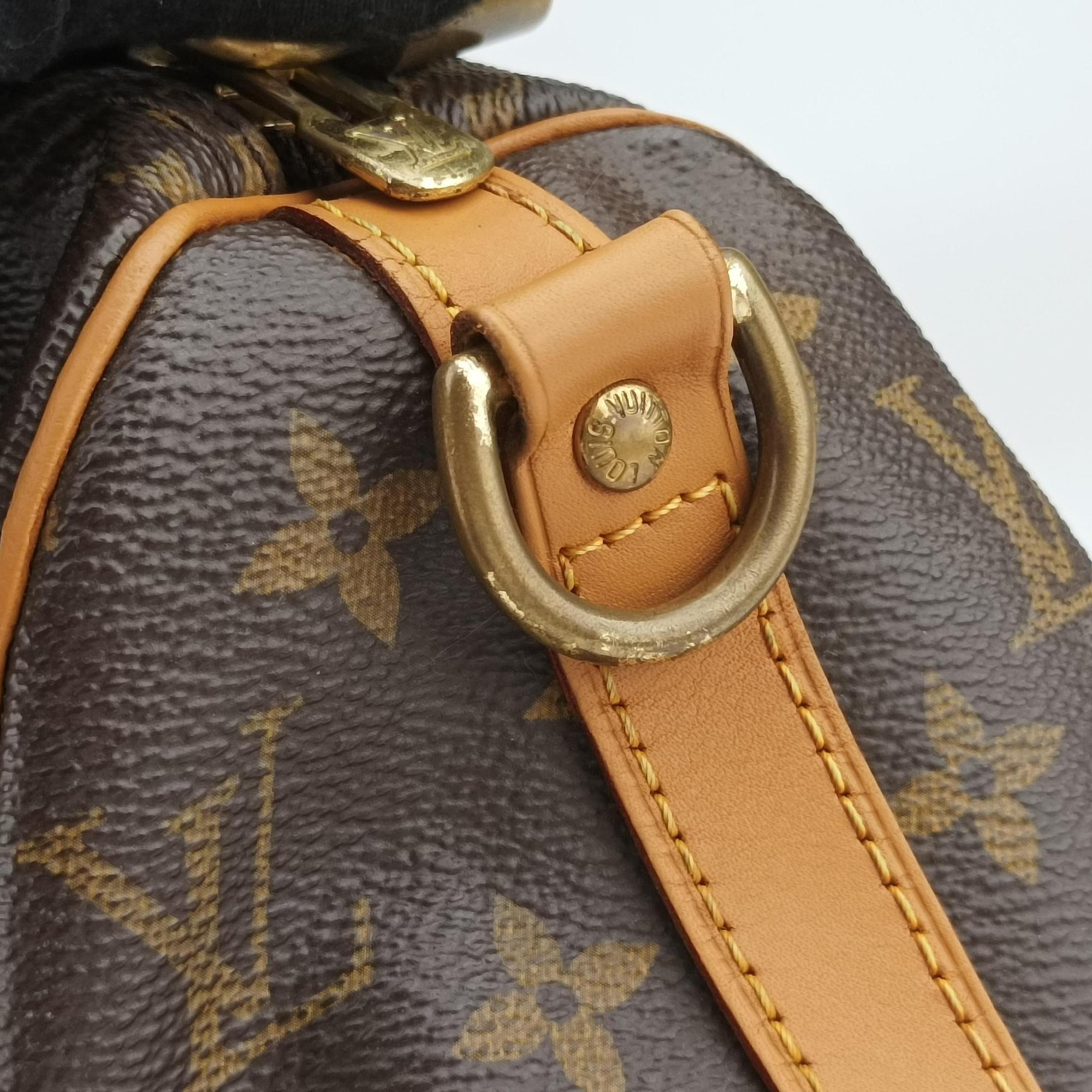 Pre-owned Louis Vuitton Speedy 25 brown Monogram Canvas M41113 shoulderbag | stylenewstar