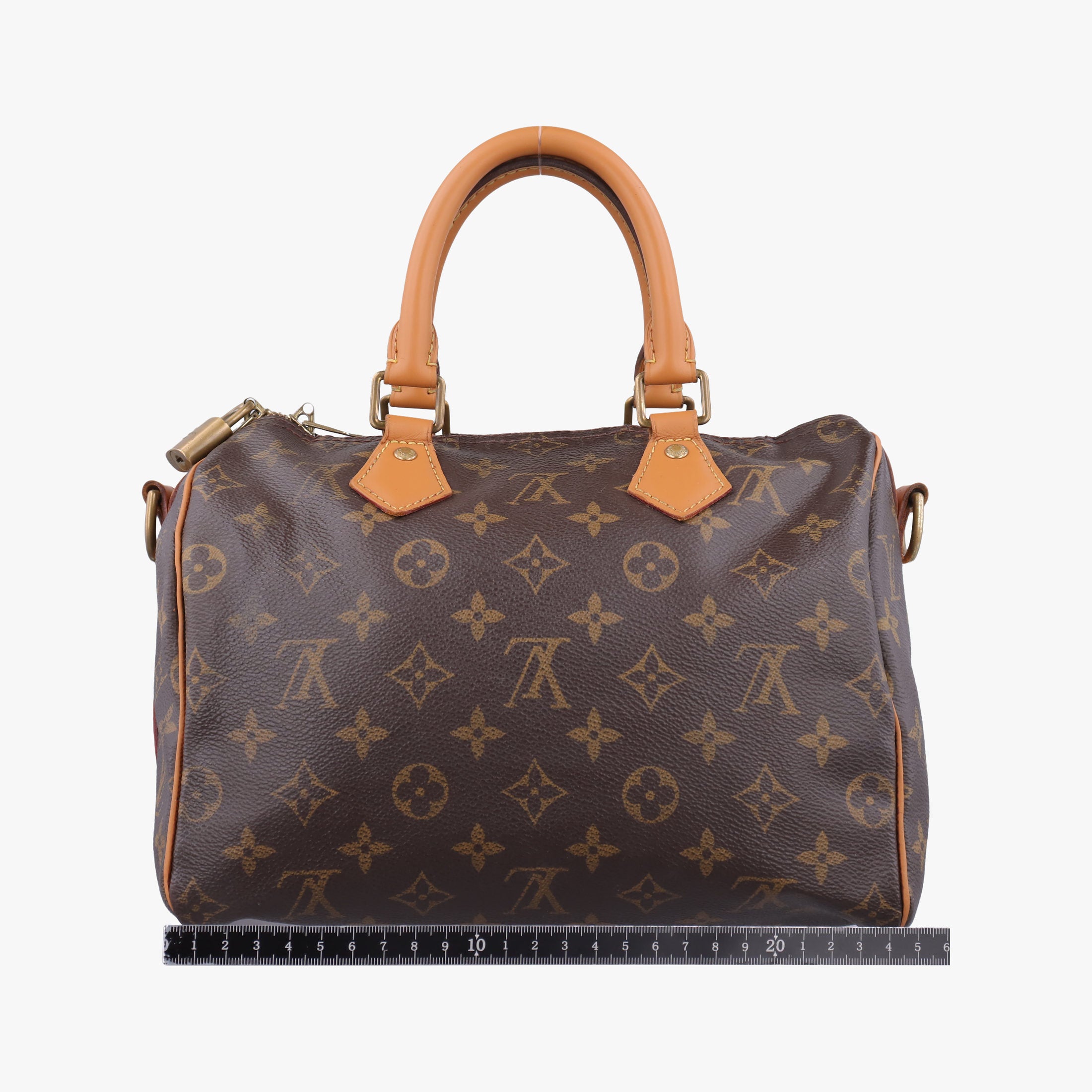 Pre-owned Louis Vuitton Speedy 25 brown Monogram Canvas M41113 shoulderbag | stylenewstar