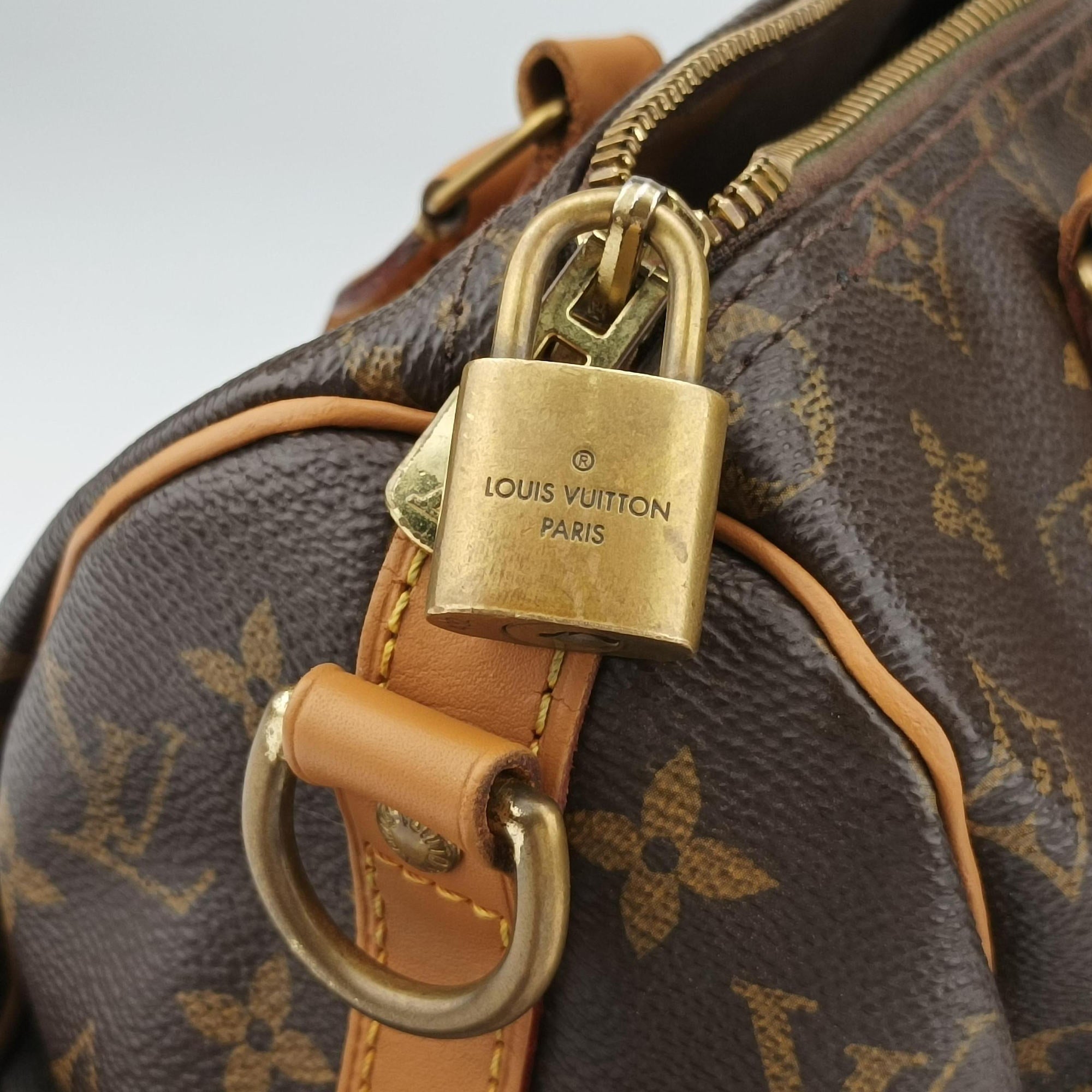 Pre-owned Louis Vuitton Speedy 25 brown Monogram Canvas M41113 shoulderbag | stylenewstar