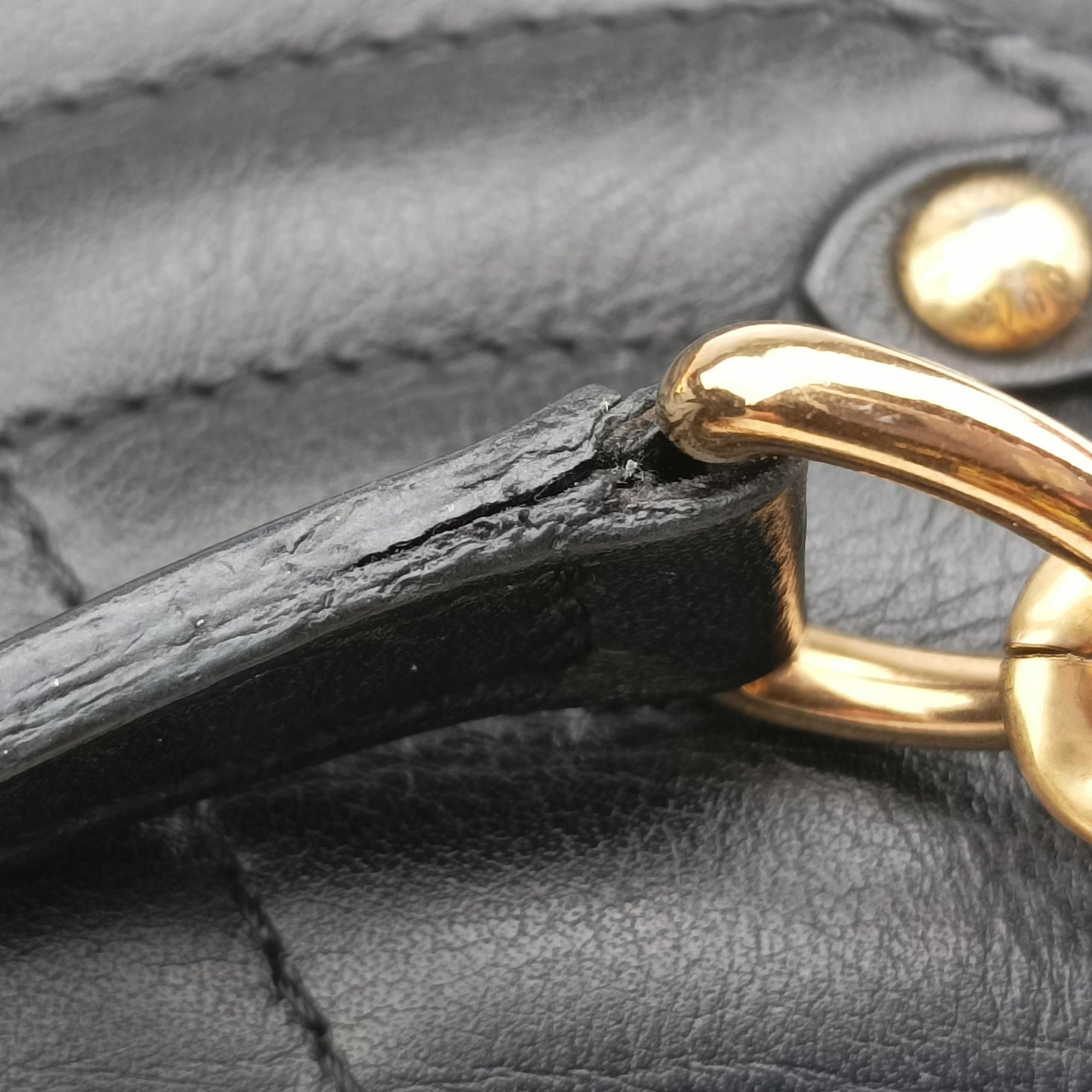 Pre-owned Louis Vuitton New Wave PM Noir Leather M51683 shoulderbag | stylenewstar