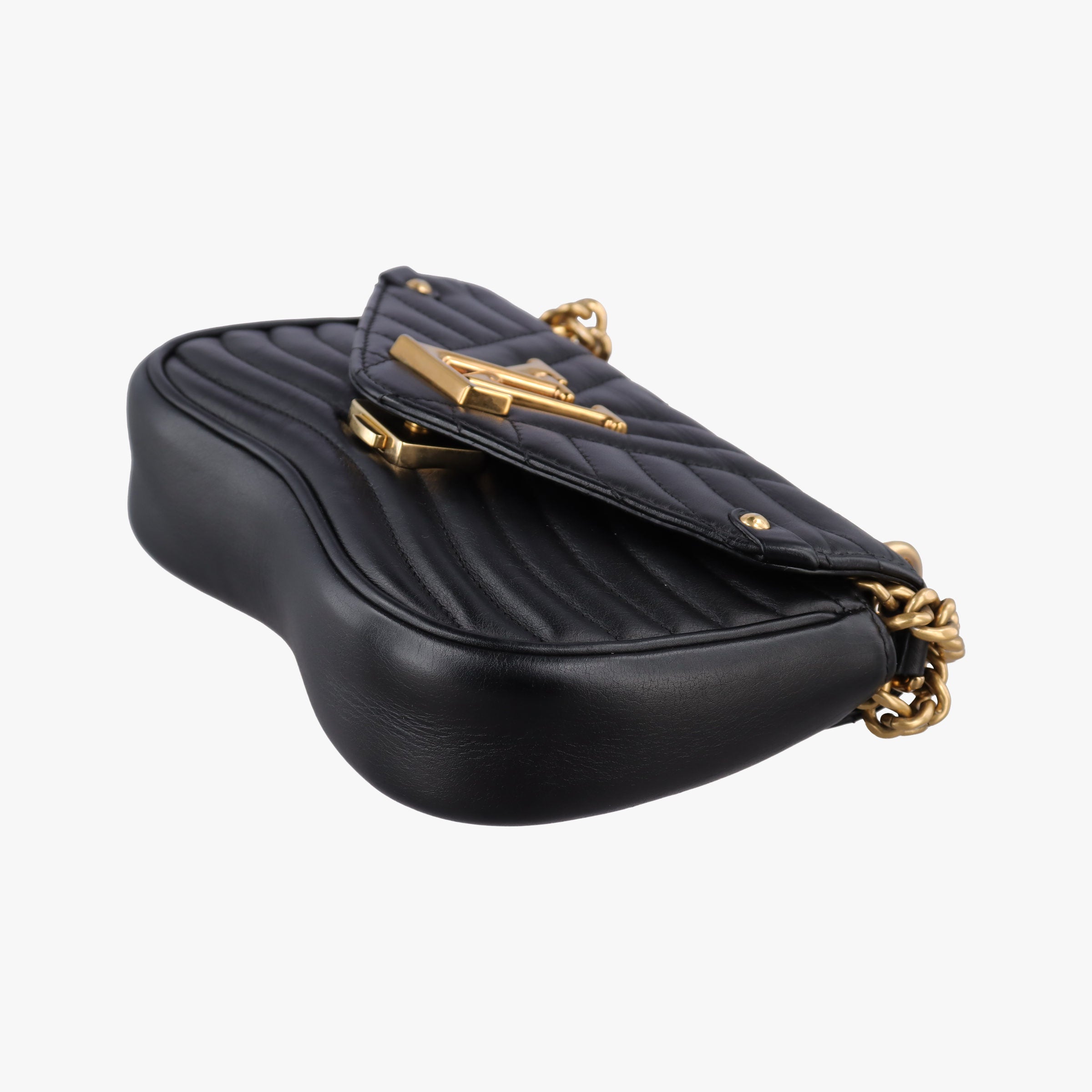 Pre-owned Louis Vuitton New Wave PM Noir Leather M51683 shoulderbag | stylenewstar