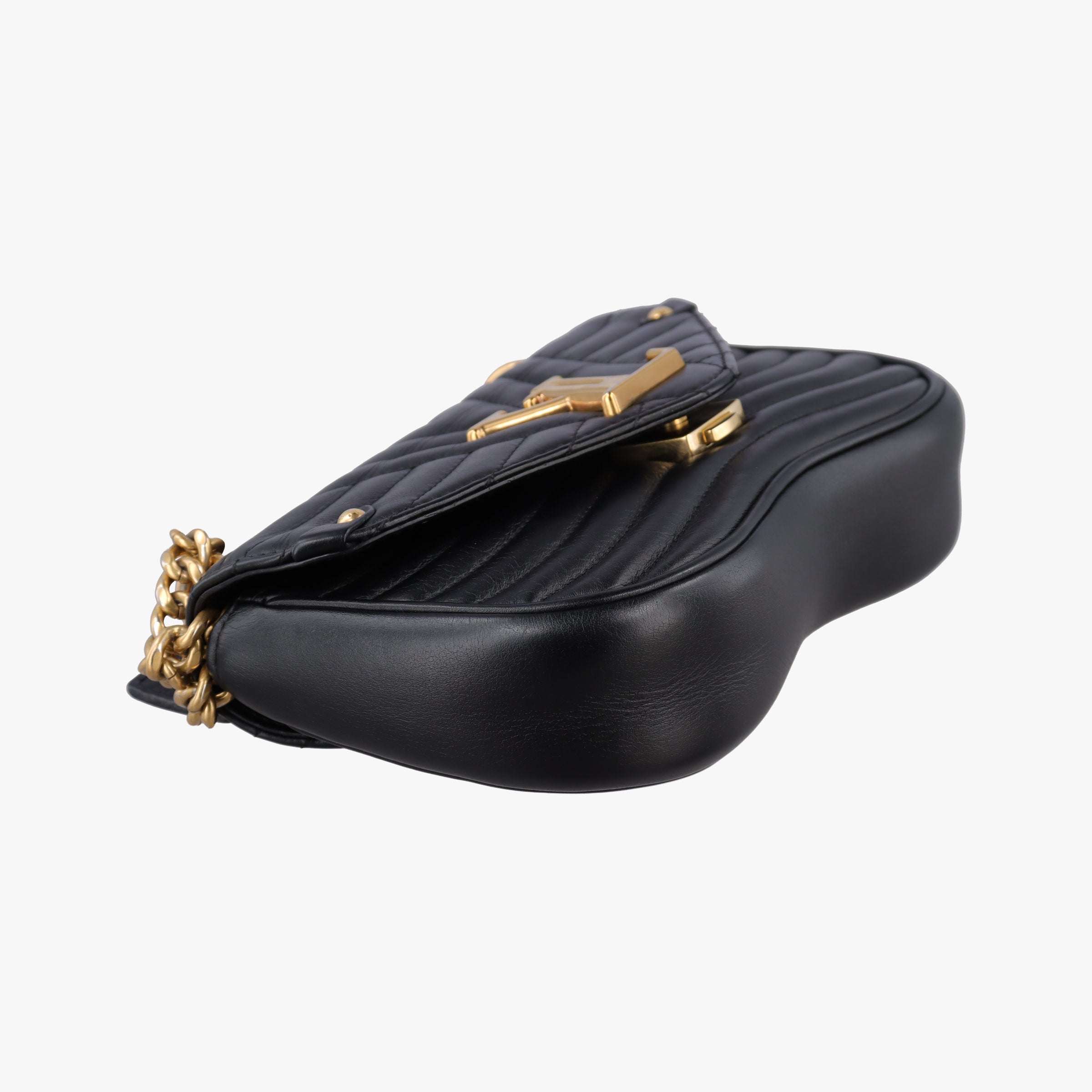 Pre-owned Louis Vuitton New Wave PM Noir Leather M51683 shoulderbag | stylenewstar