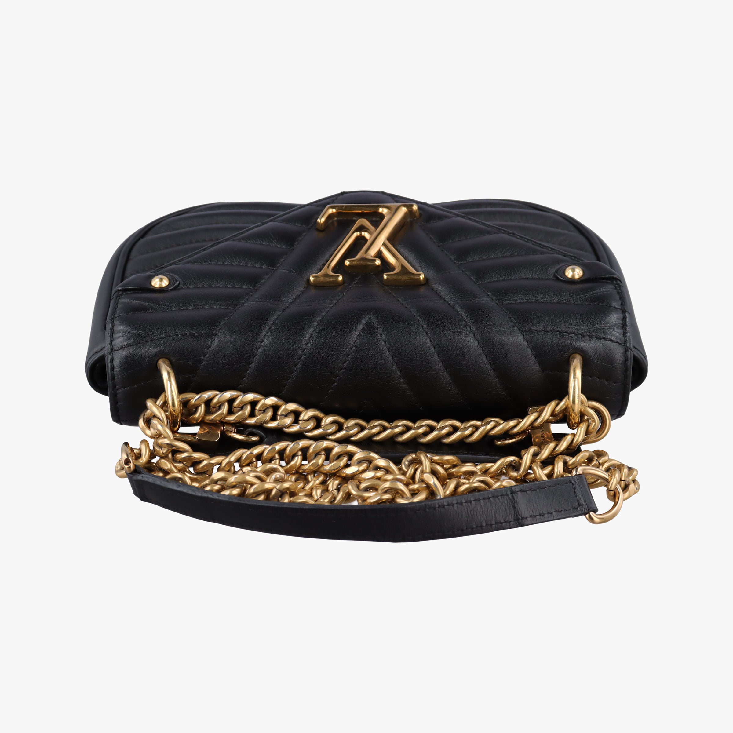 Pre-owned Louis Vuitton New Wave PM Noir Leather M51683 shoulderbag | stylenewstar
