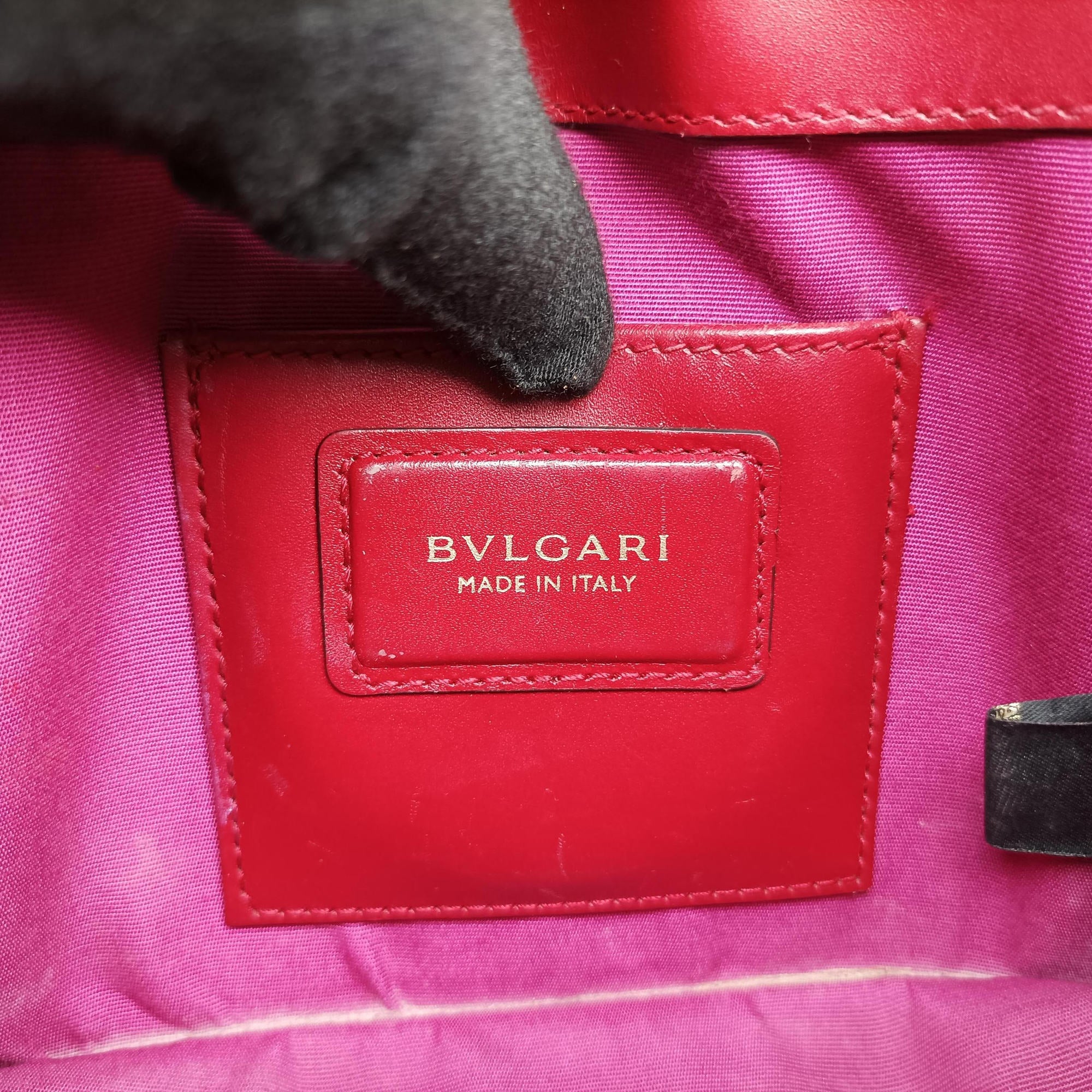 Pre-owned Bvlgari SERPENTI FOREVER Red Leather  shoulderbag | stylenewstar