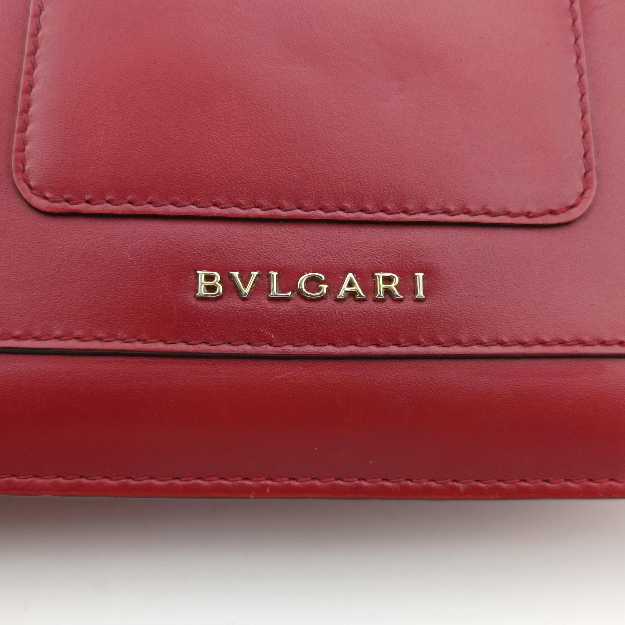 Pre-owned Bvlgari SERPENTI FOREVER Red Leather  shoulderbag | stylenewstar