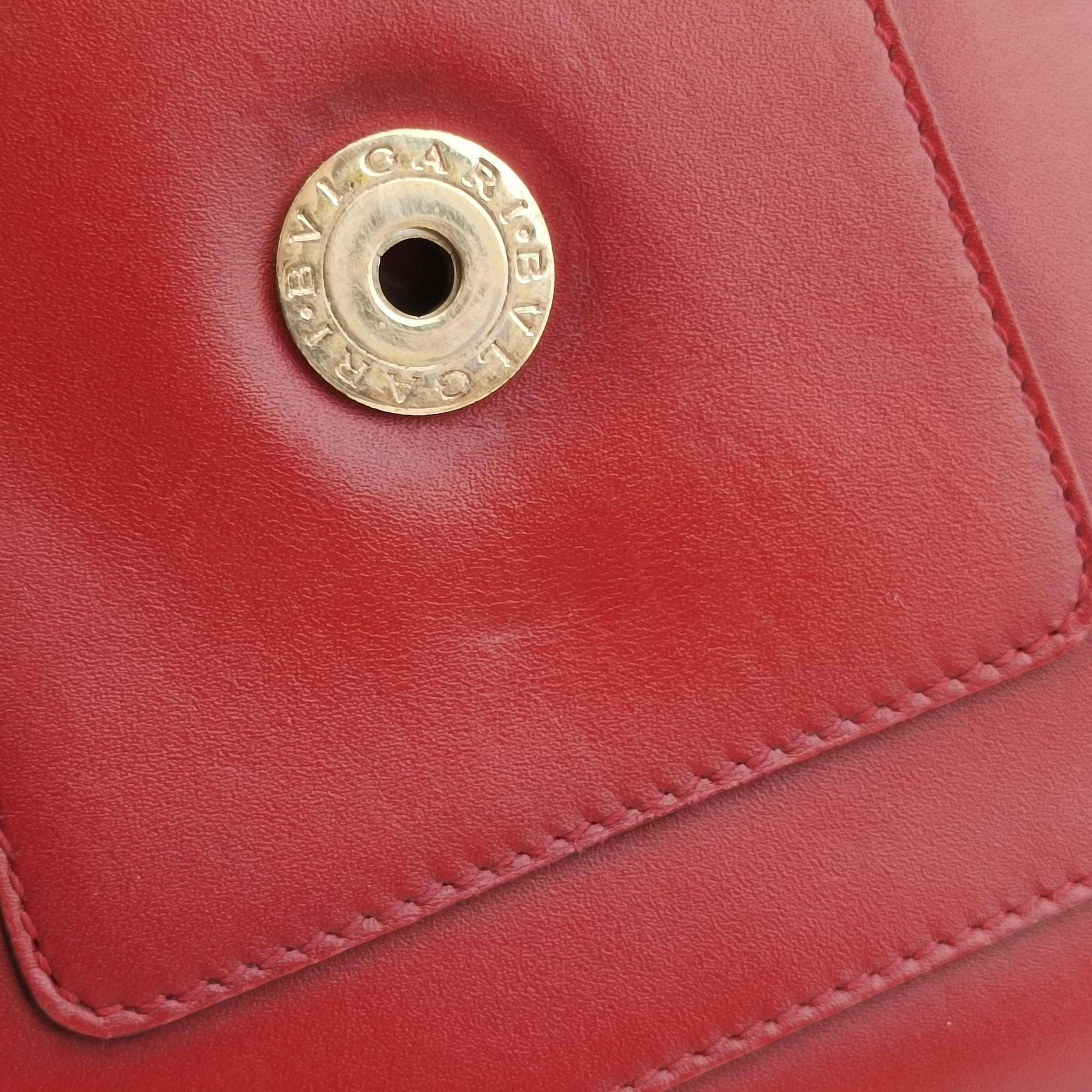 Pre-owned Bvlgari SERPENTI FOREVER Red Leather  shoulderbag | stylenewstar