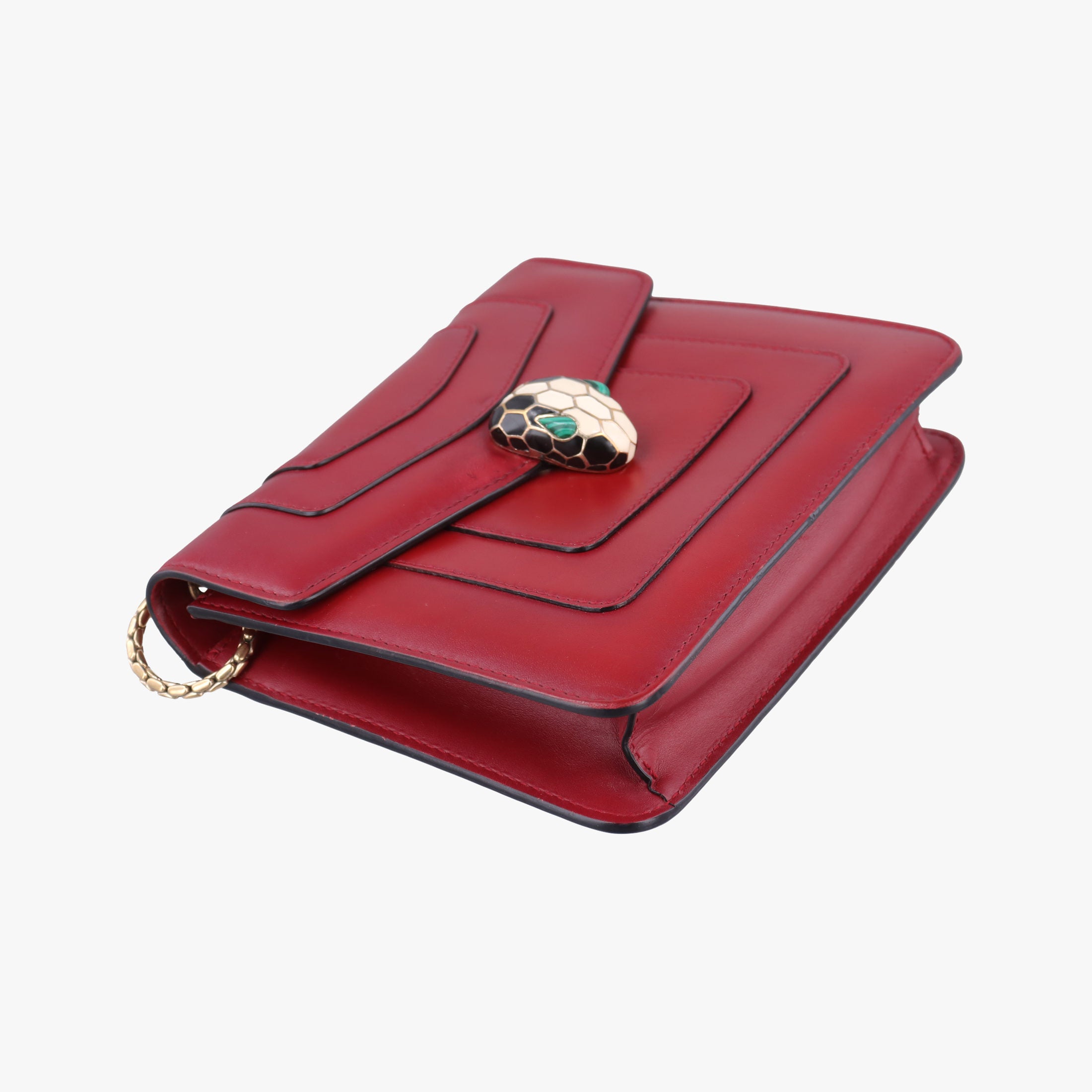 Pre-owned Bvlgari SERPENTI FOREVER Red Leather  shoulderbag | stylenewstar