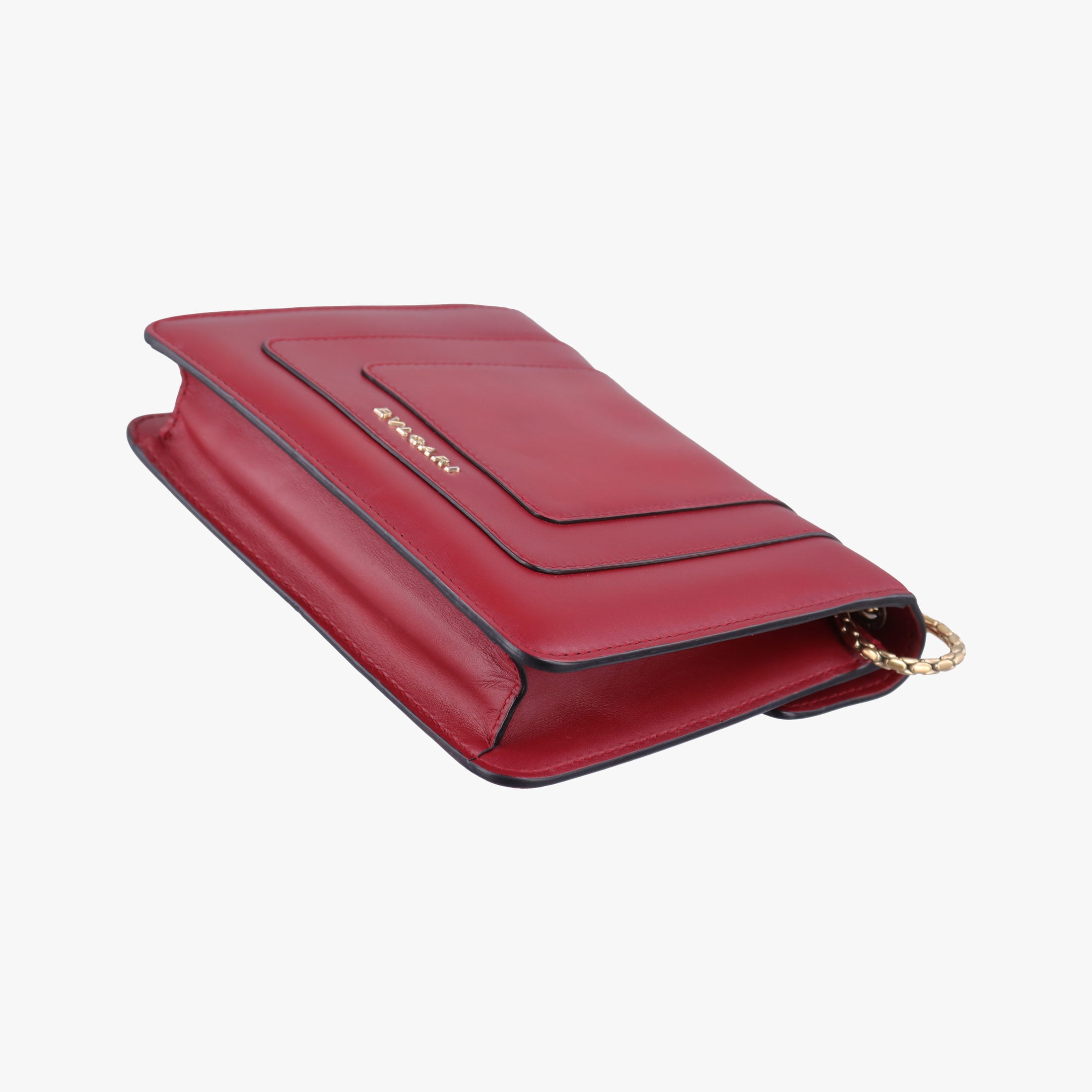 Pre-owned Bvlgari SERPENTI FOREVER Red Leather  shoulderbag | stylenewstar