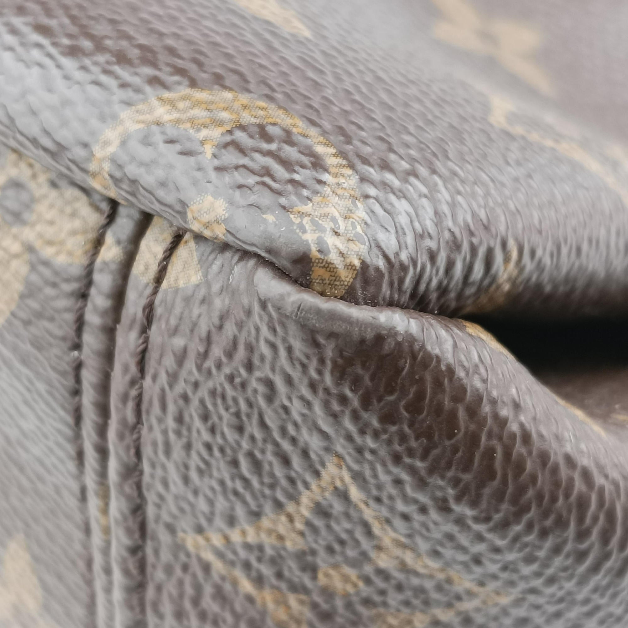 Vintage Louis Vuitton PALLAS brown×SAFRAN Monogram Canvas×calf leather M40929 shoulderbag | stylenewstar