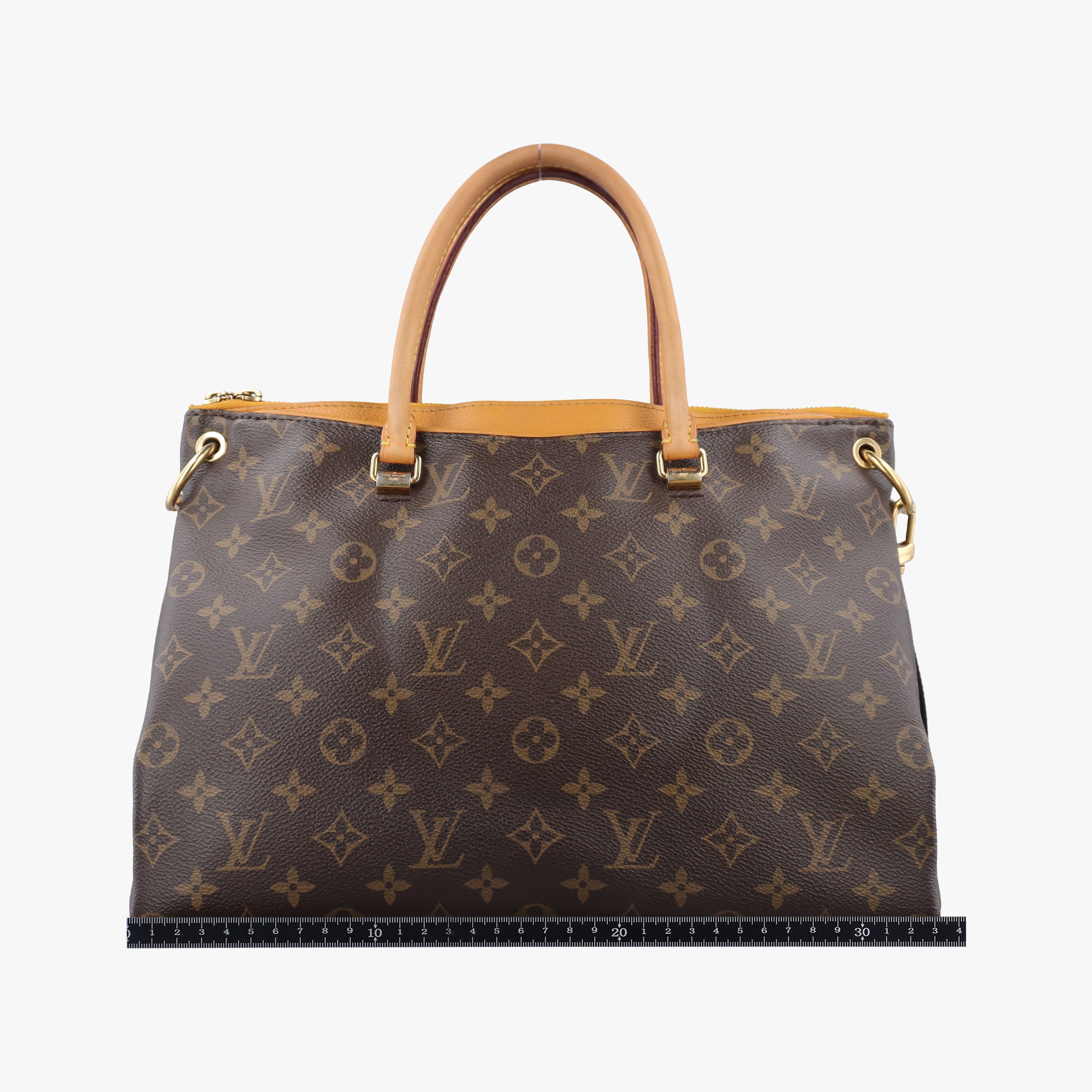 Vintage Louis Vuitton PALLAS brown×SAFRAN Monogram Canvas×calf leather M40929 shoulderbag | stylenewstar