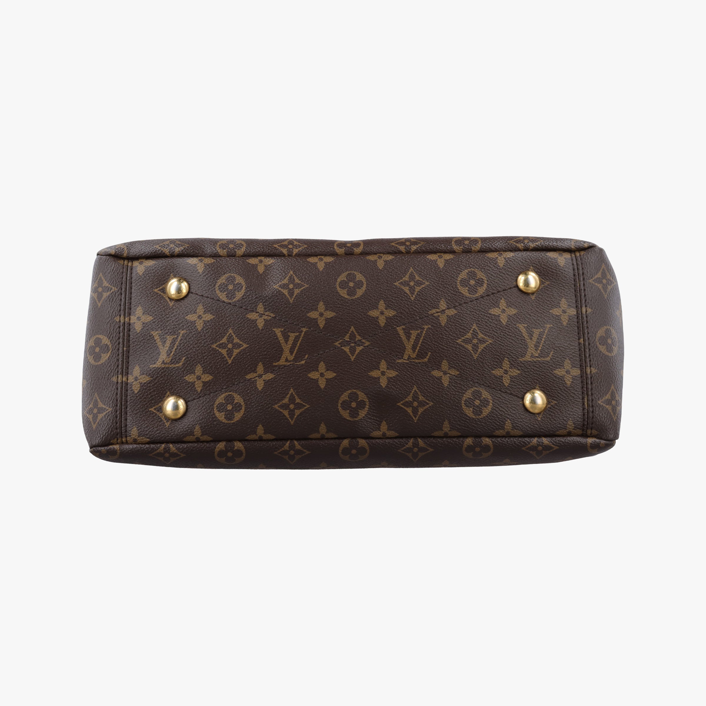 Vintage Louis Vuitton PALLAS brown×SAFRAN Monogram Canvas×calf leather M40929 shoulderbag | stylenewstar