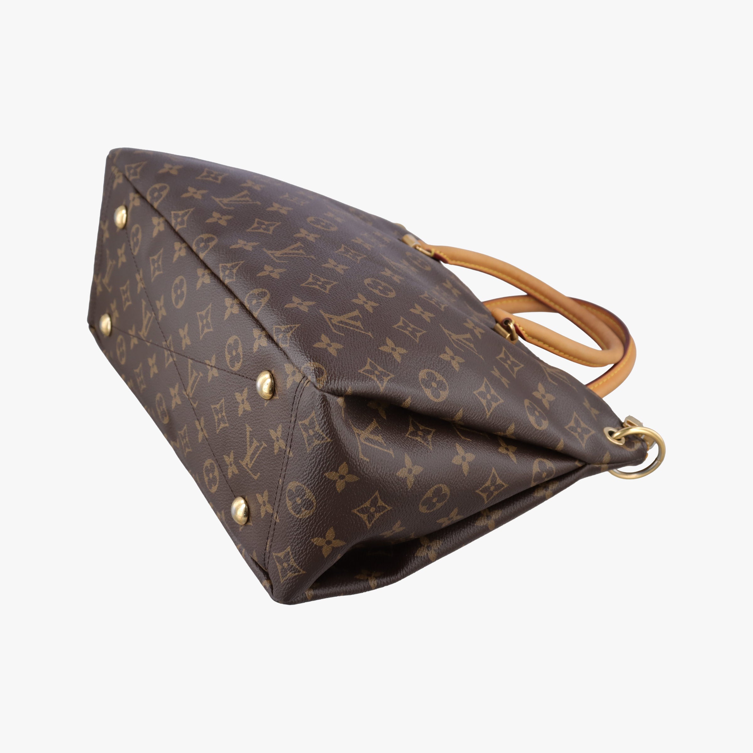 Vintage Louis Vuitton PALLAS brown×SAFRAN Monogram Canvas×calf leather M40929 shoulderbag | stylenewstar