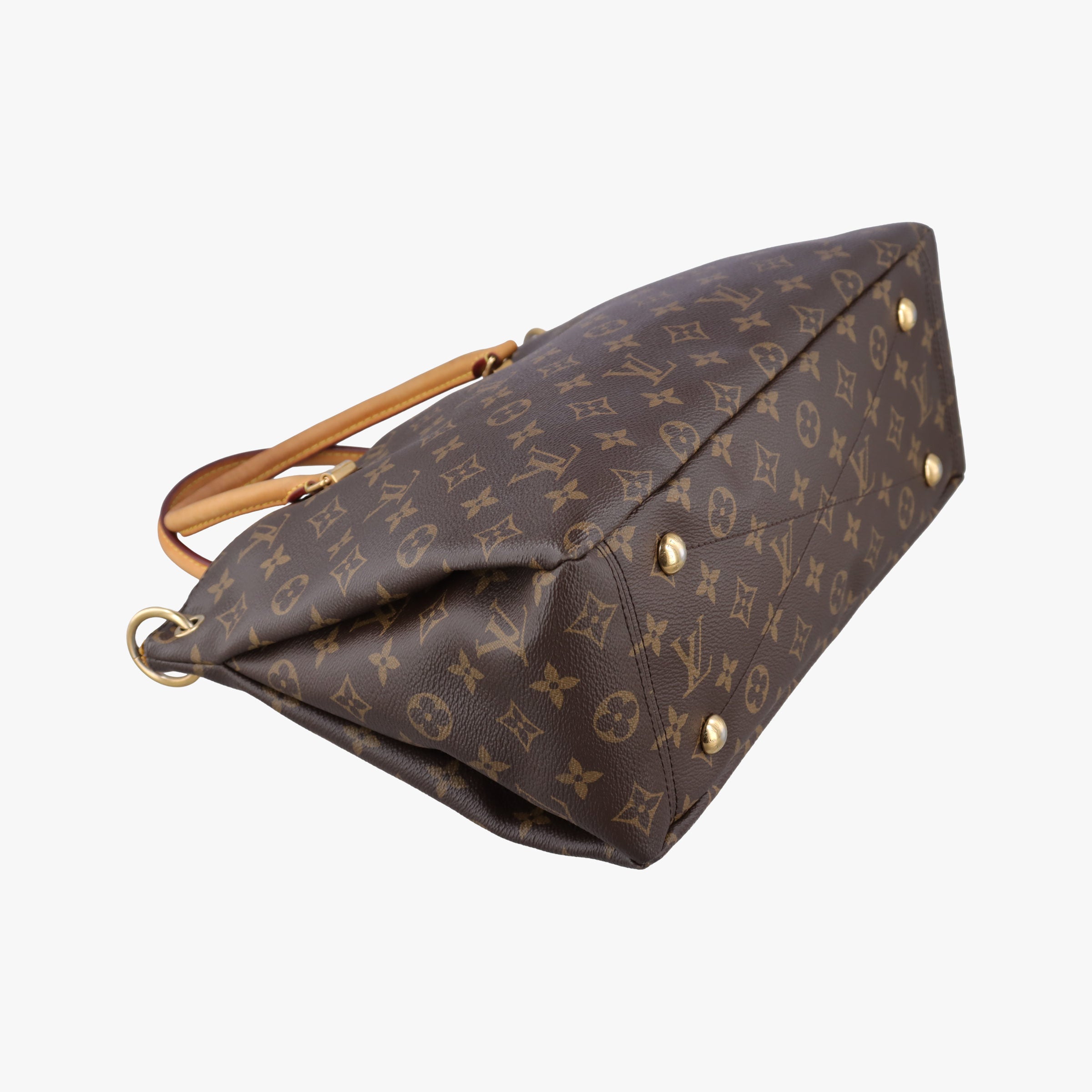 Vintage Louis Vuitton PALLAS brown×SAFRAN Monogram Canvas×calf leather M40929 shoulderbag | stylenewstar