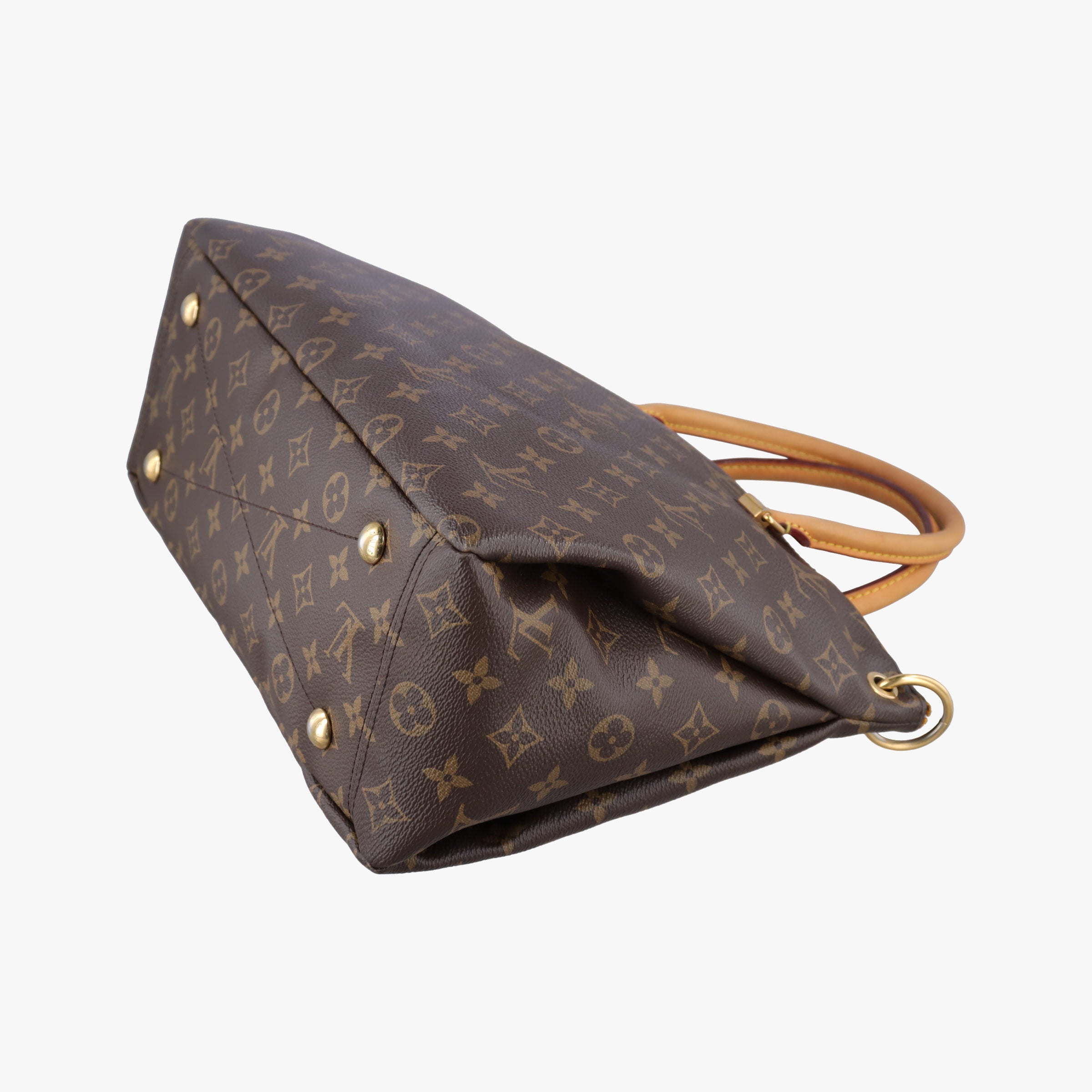 Vintage Louis Vuitton PALLAS brown×SAFRAN Monogram Canvas×calf leather M40929 shoulderbag | stylenewstar