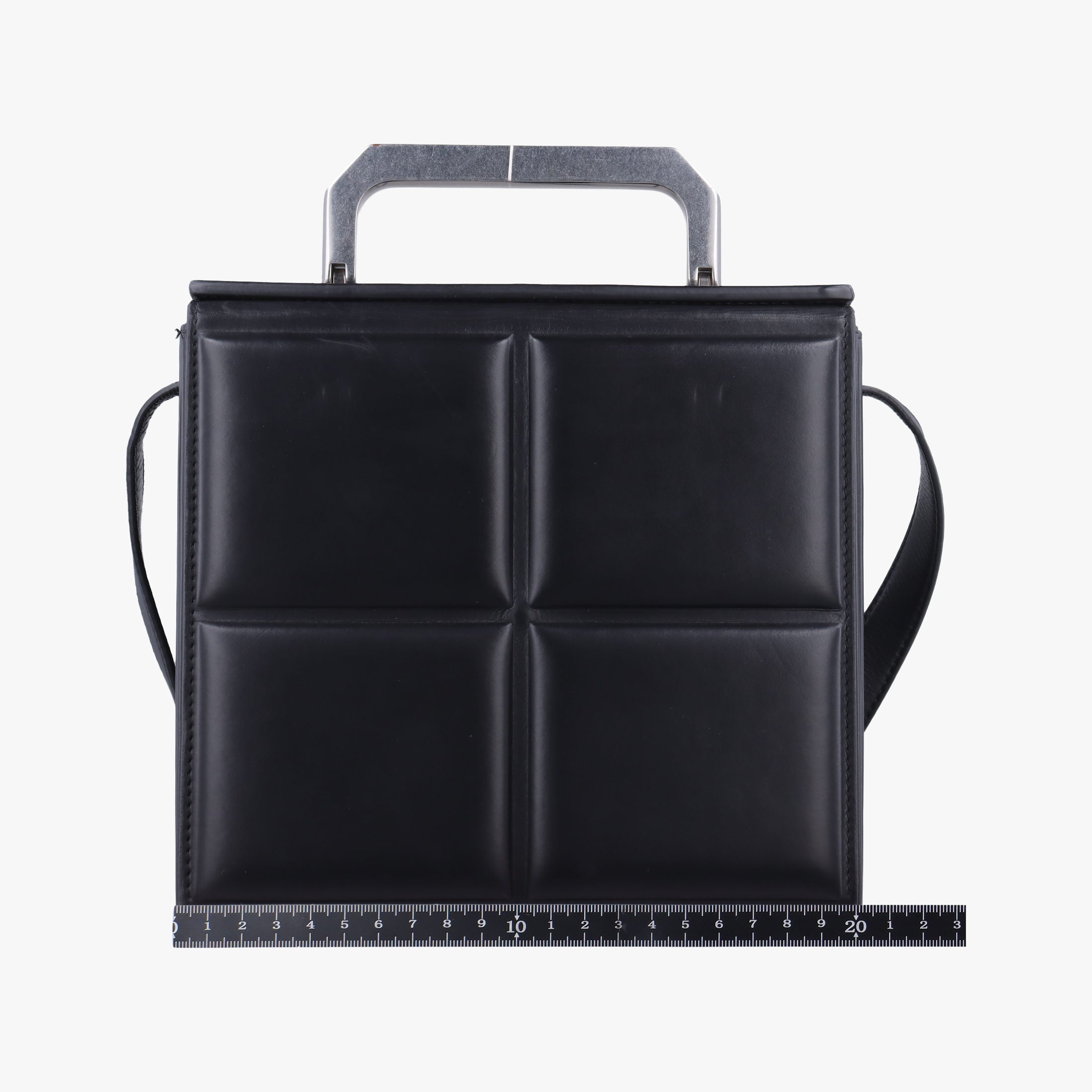 Pre-owned Bottega Veneta Padded Messenger Mini Trunk Black lambskin  shoulderbag | stylenewstar