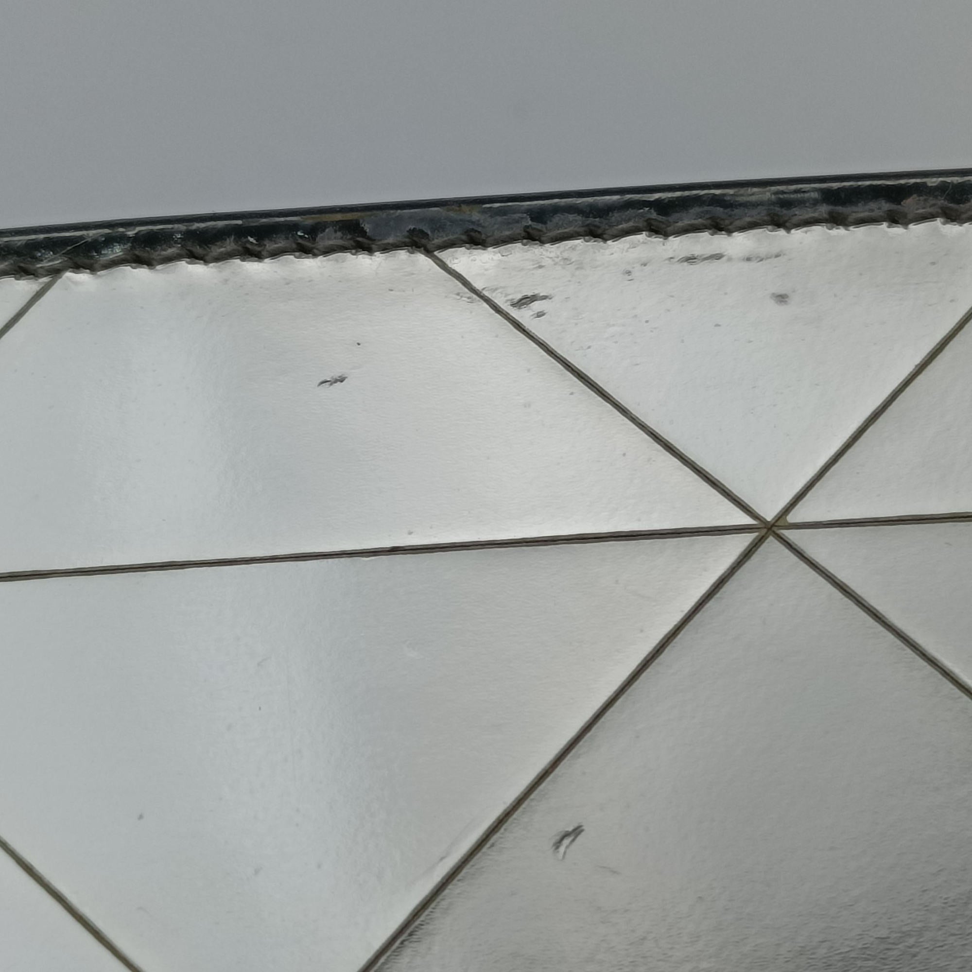 Vintage Prada Metal Triangle Logo silver Enamel  shoulderbag | stylenewstar