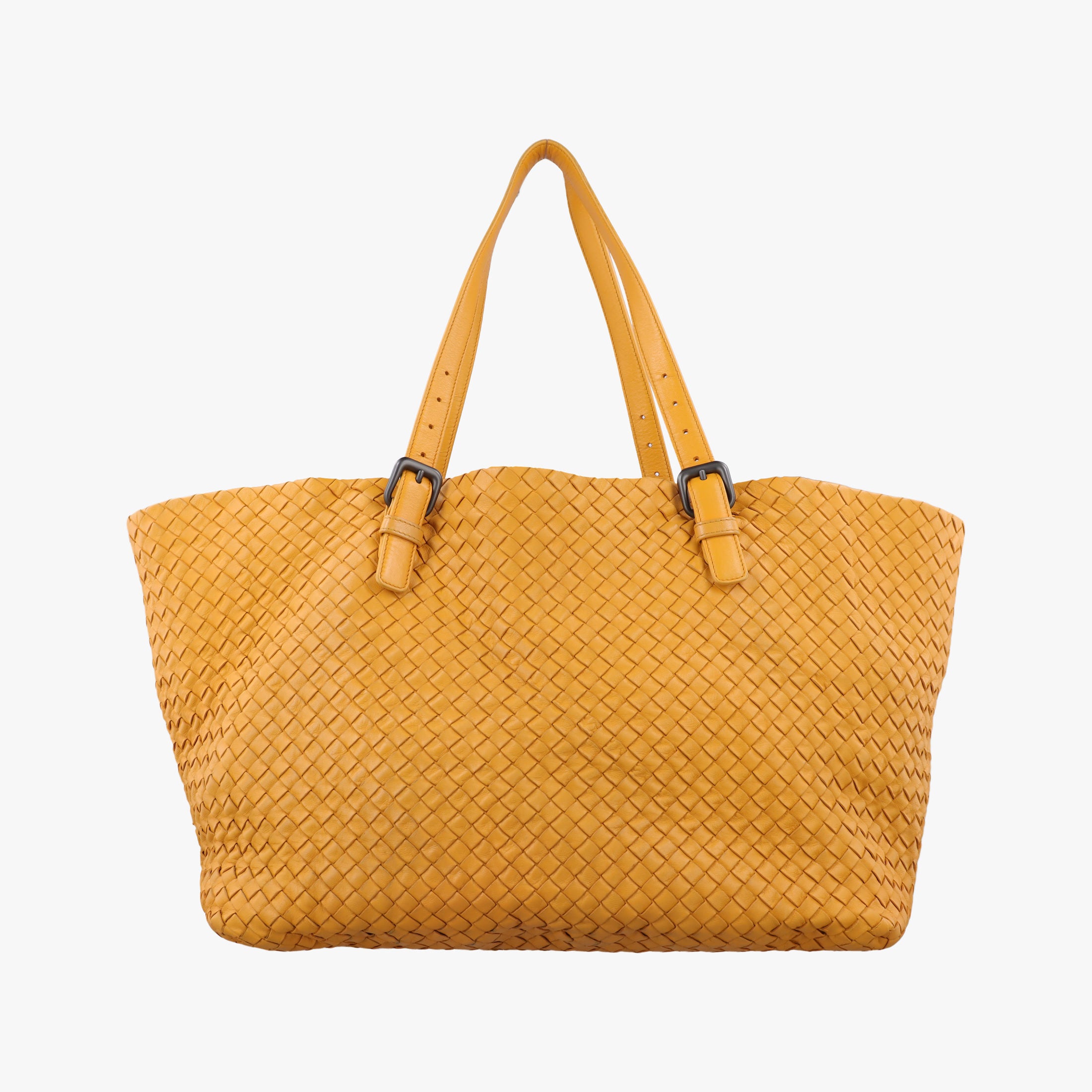 Secondhand Bottega Veneta Cesta Intrecciato Orange lambskin  shoulderbag | stylenewstar