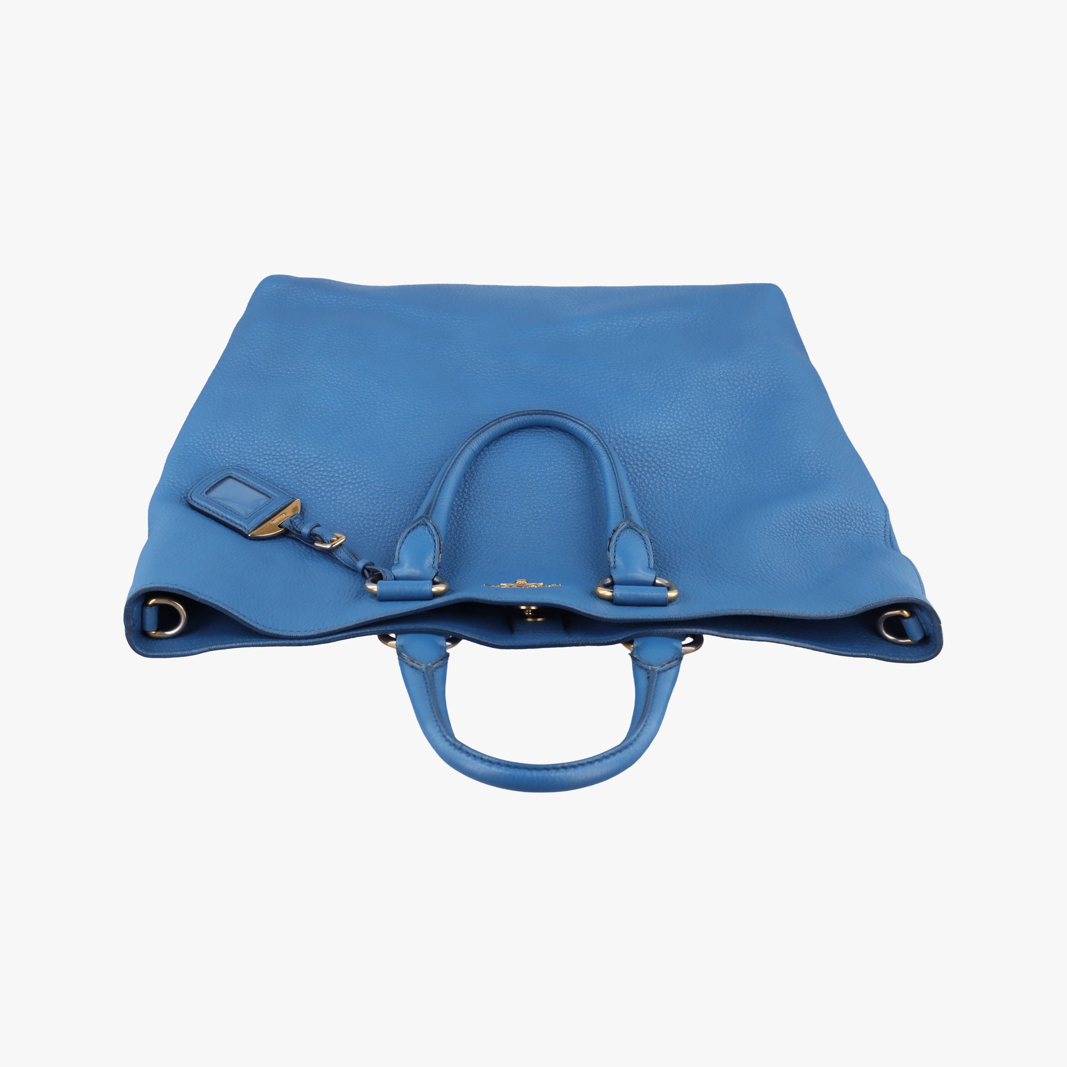 Secondhand Prada Vitello Phoenix Blue Leather BN1713 handbag | stylenewstar