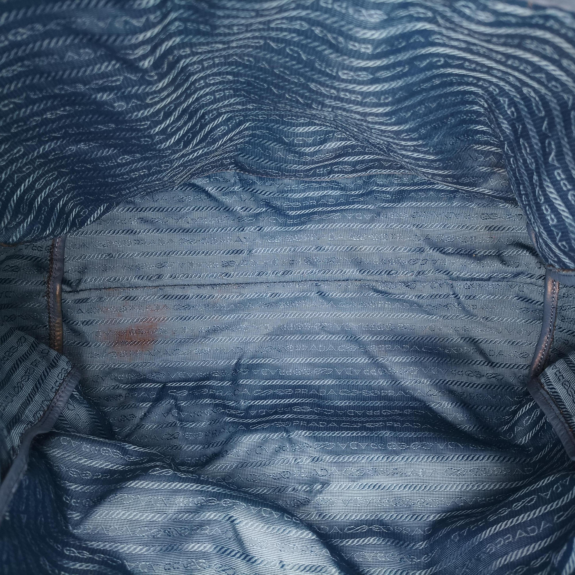Secondhand Prada Vitello Phoenix Blue Leather BN1713 handbag | stylenewstar