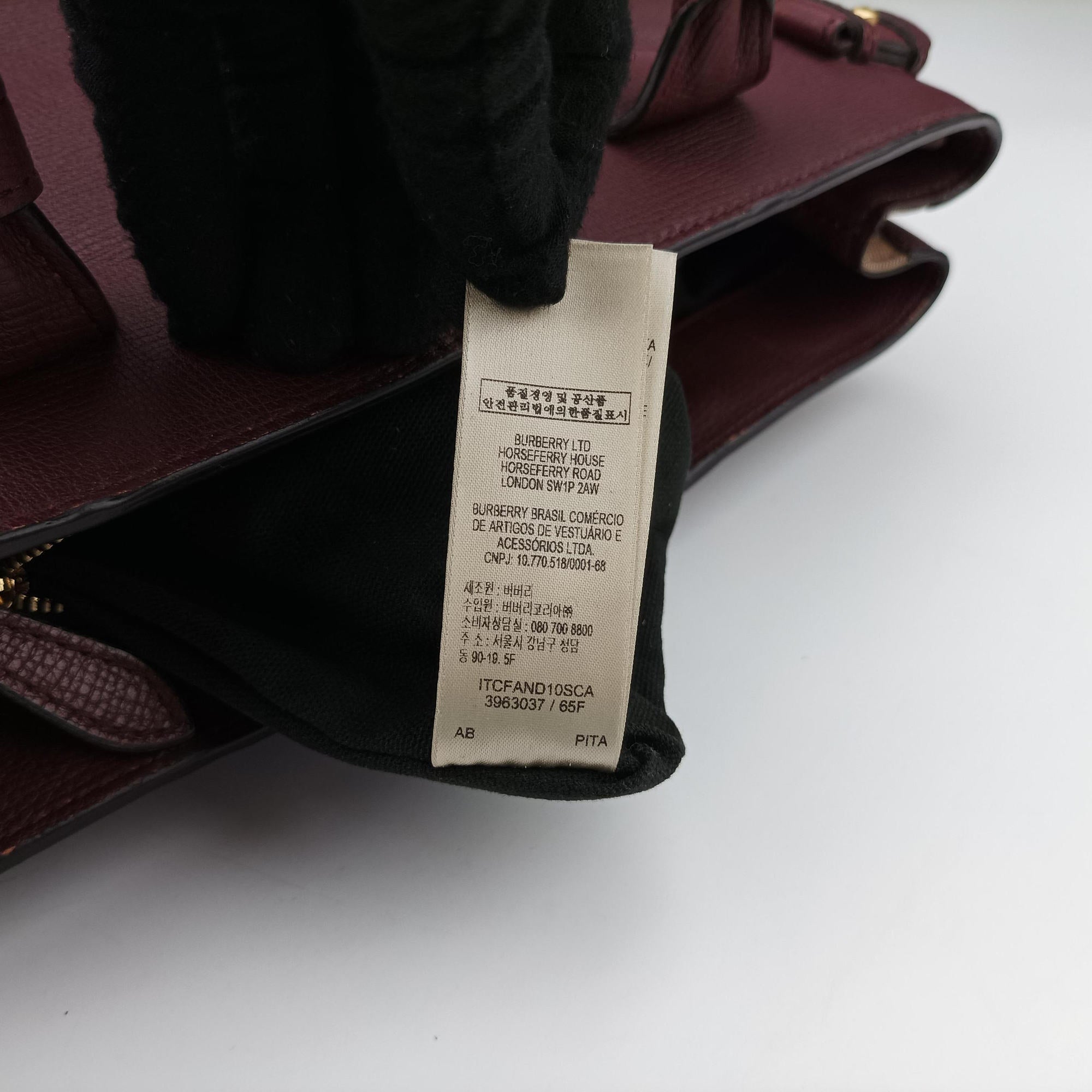 Pre-owned Burberry The Banner Burgundy×Multicolor Leather × canvas  shoulderbag | stylenewstar